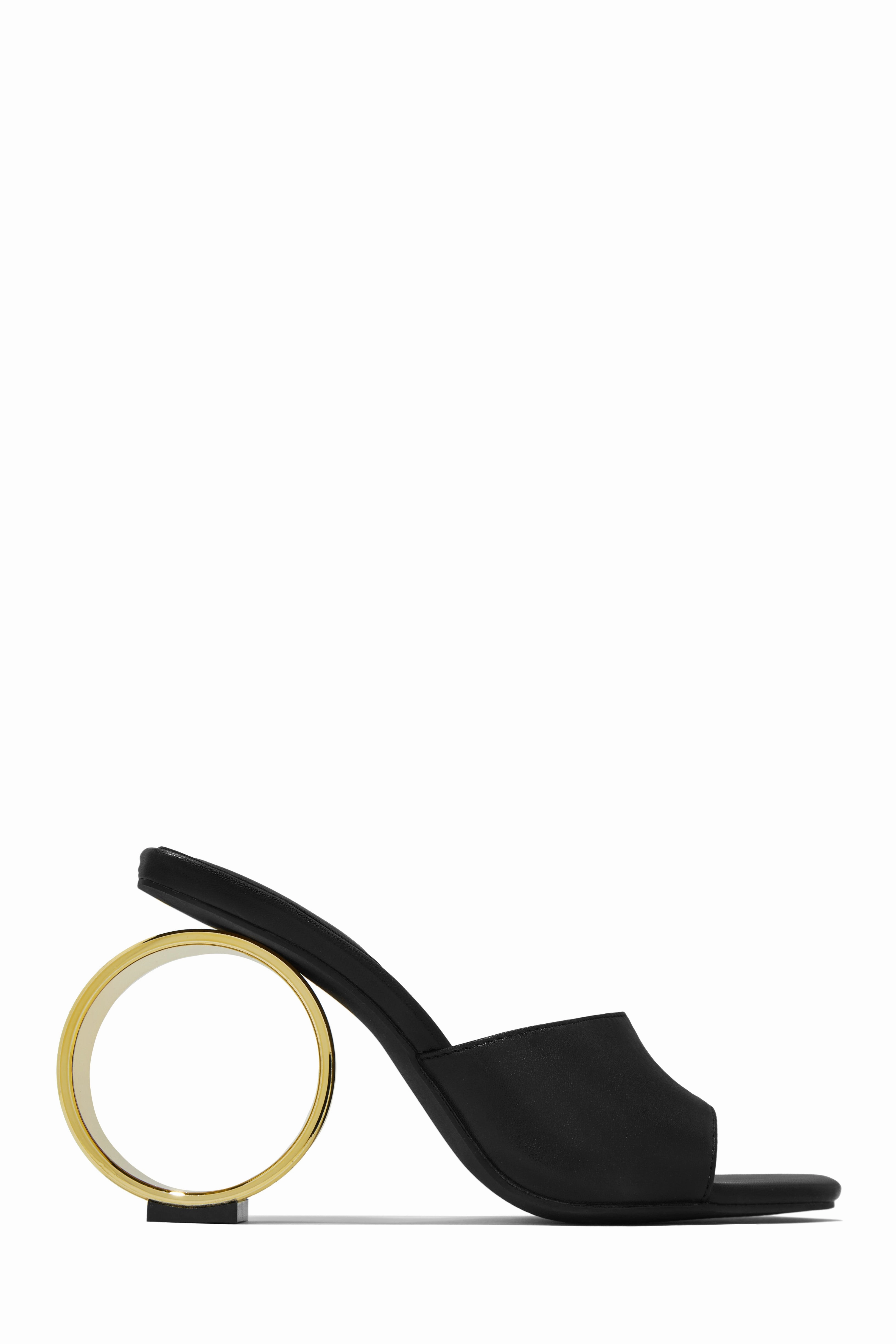 Naomi Sphere Heel Mules - Tan