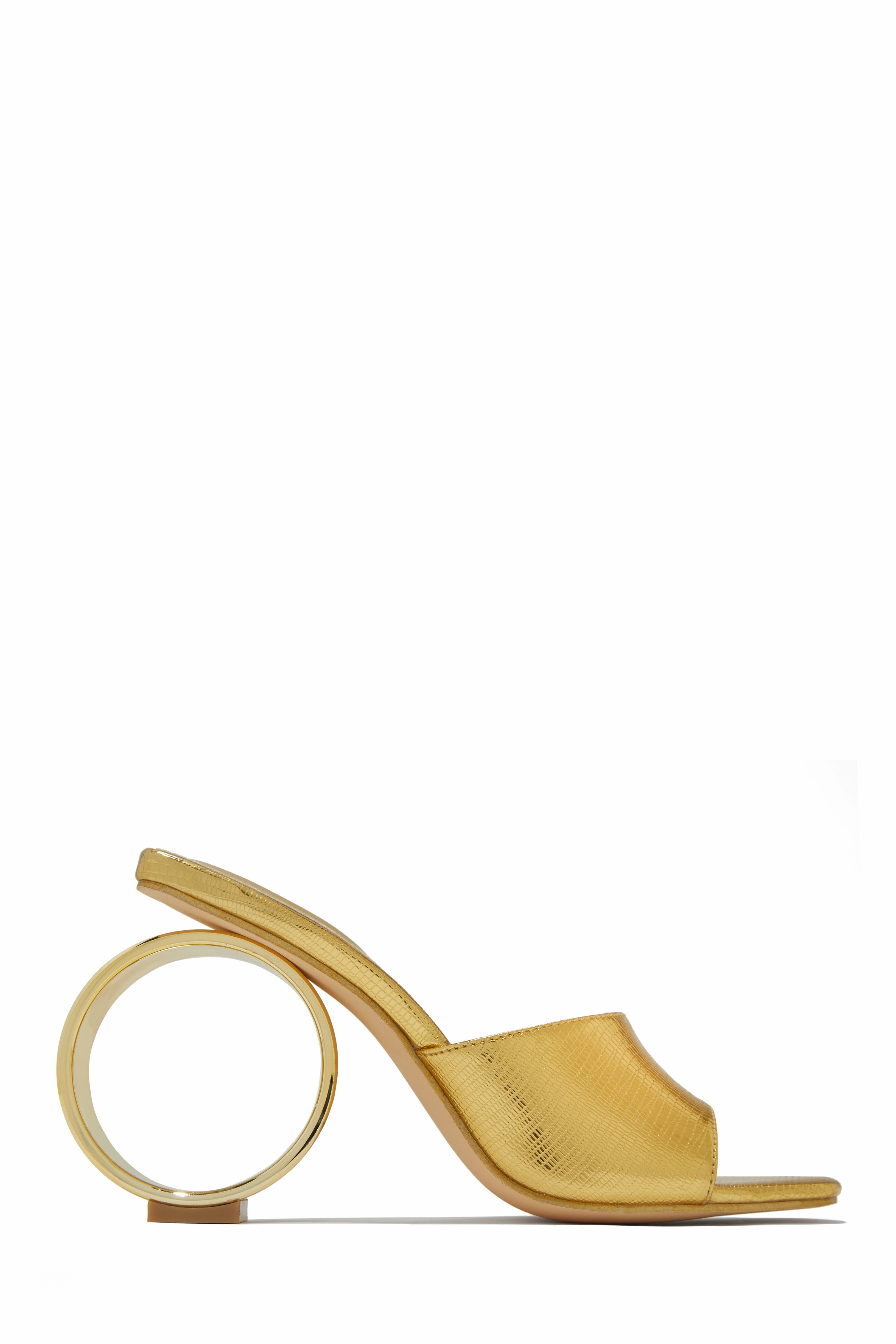 Naomi Sphere Heel Mules - Tan
