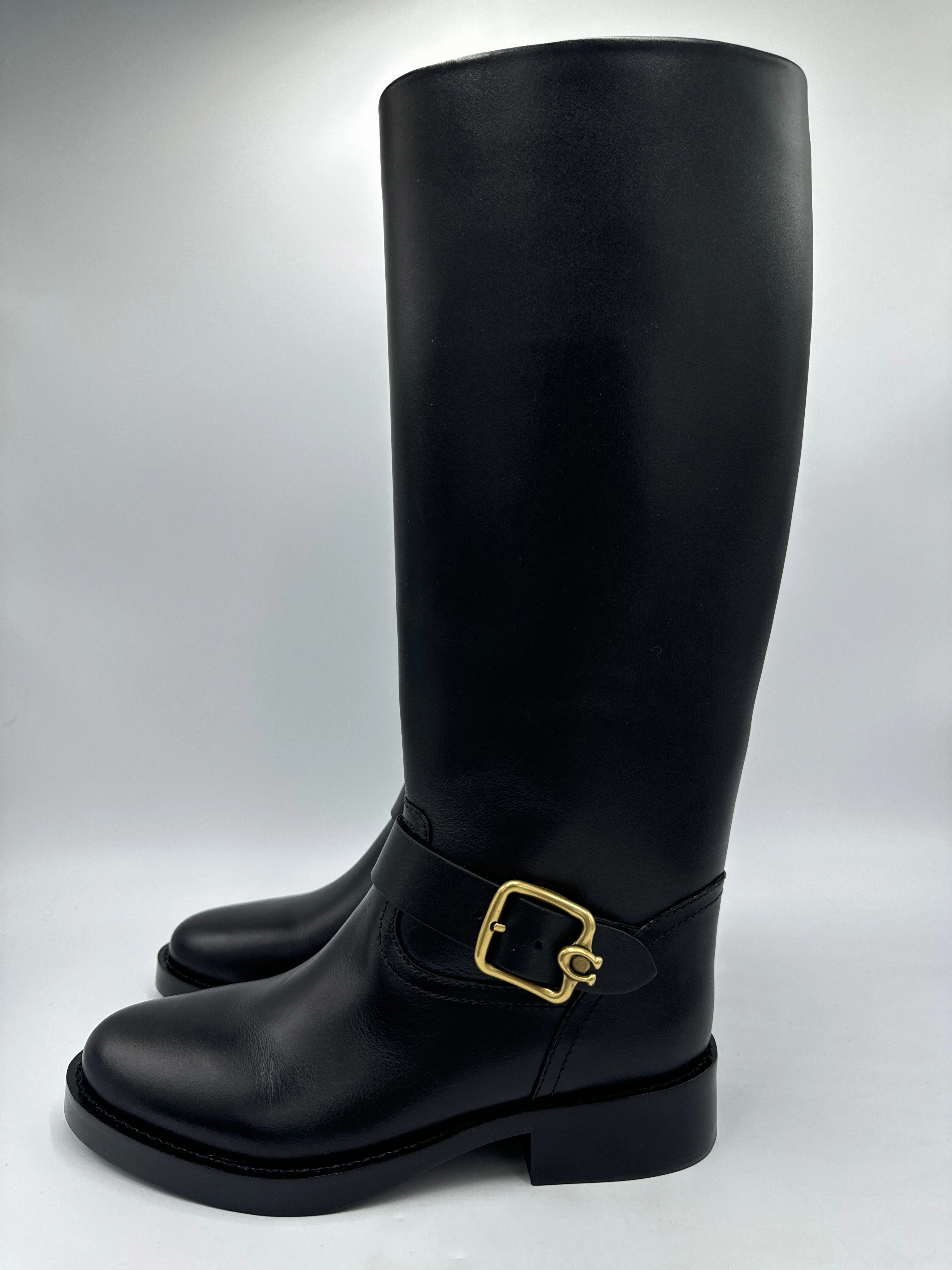 New! Coach Madeline Extended Calf Designer Boots, Size: 6