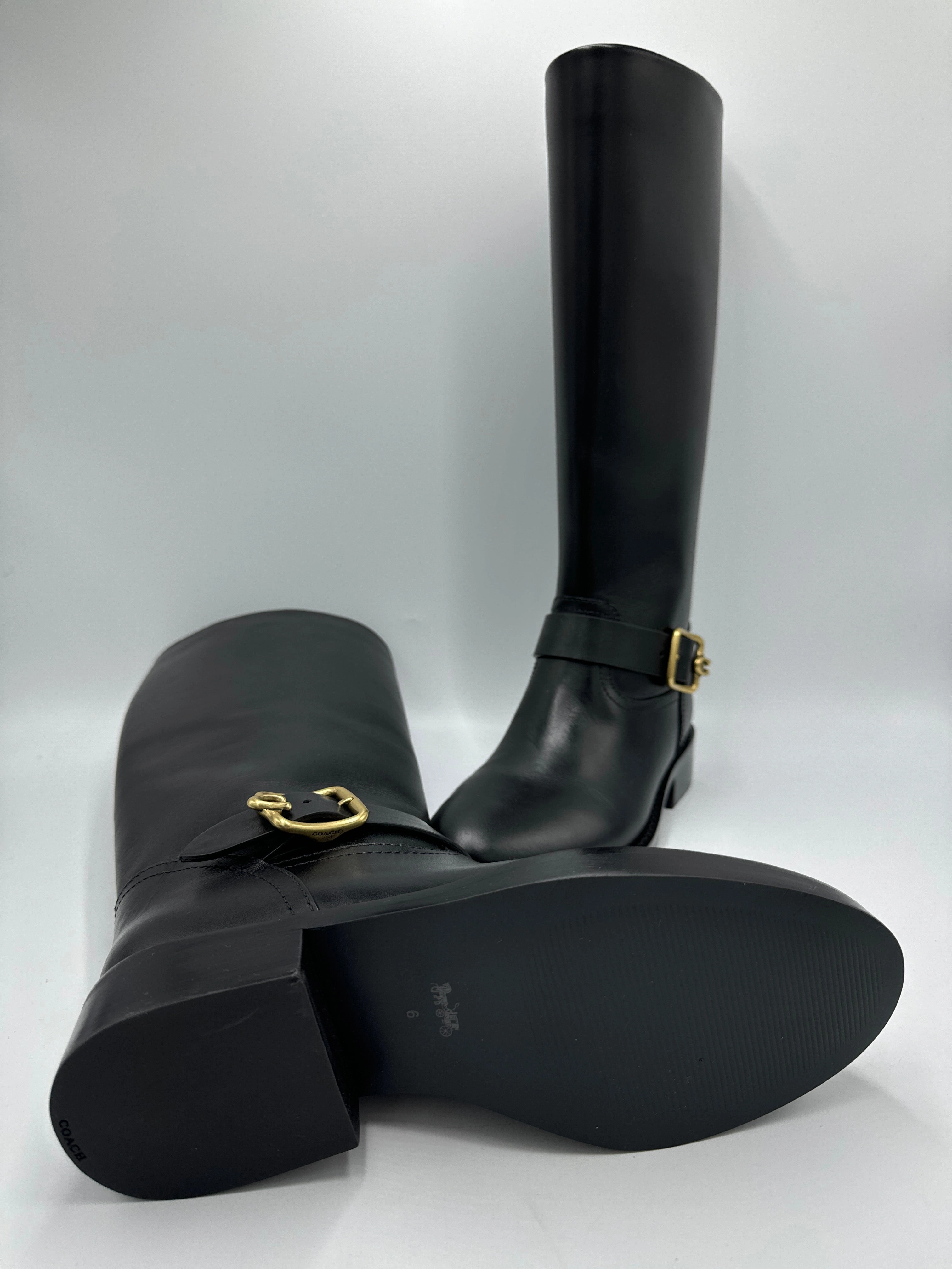 New! Coach Madeline Extended Calf Designer Boots, Size: 6