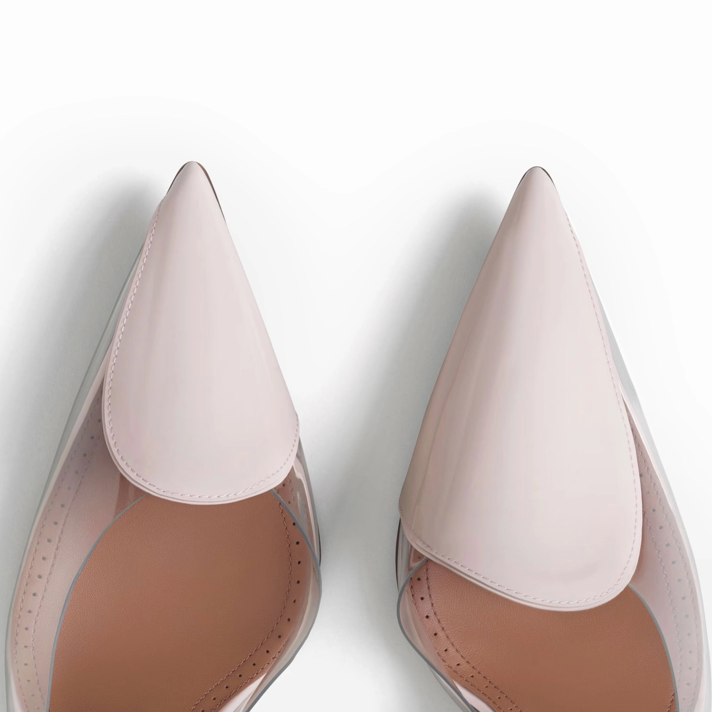 Obstract Heart 90 Mules, Rose Dragee
