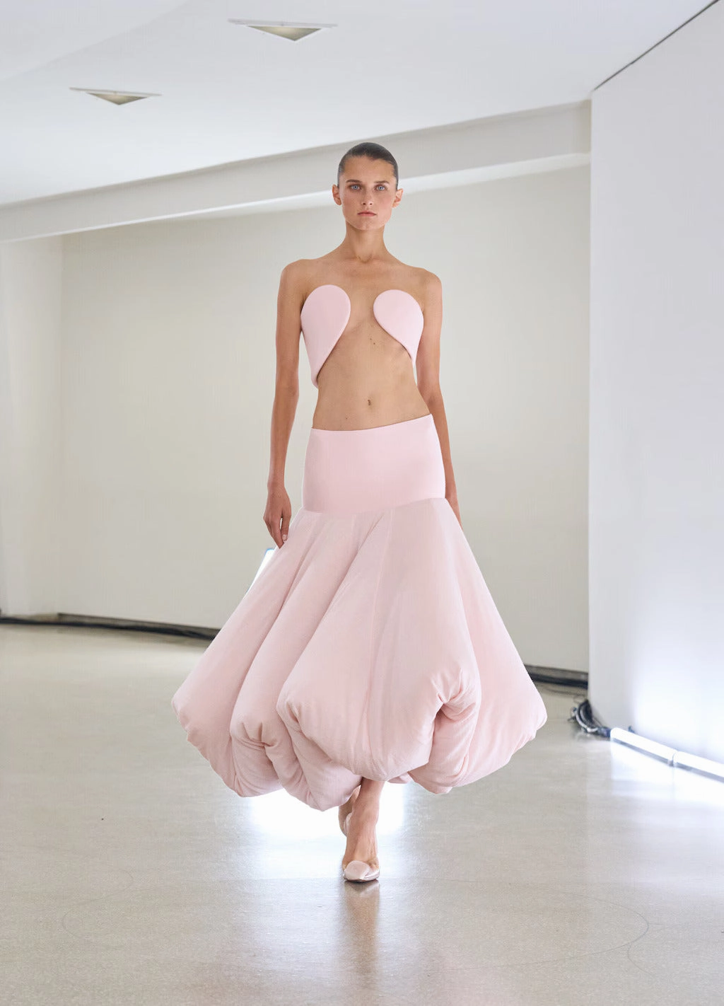 Obstract Heart 90 Mules, Rose Dragee
