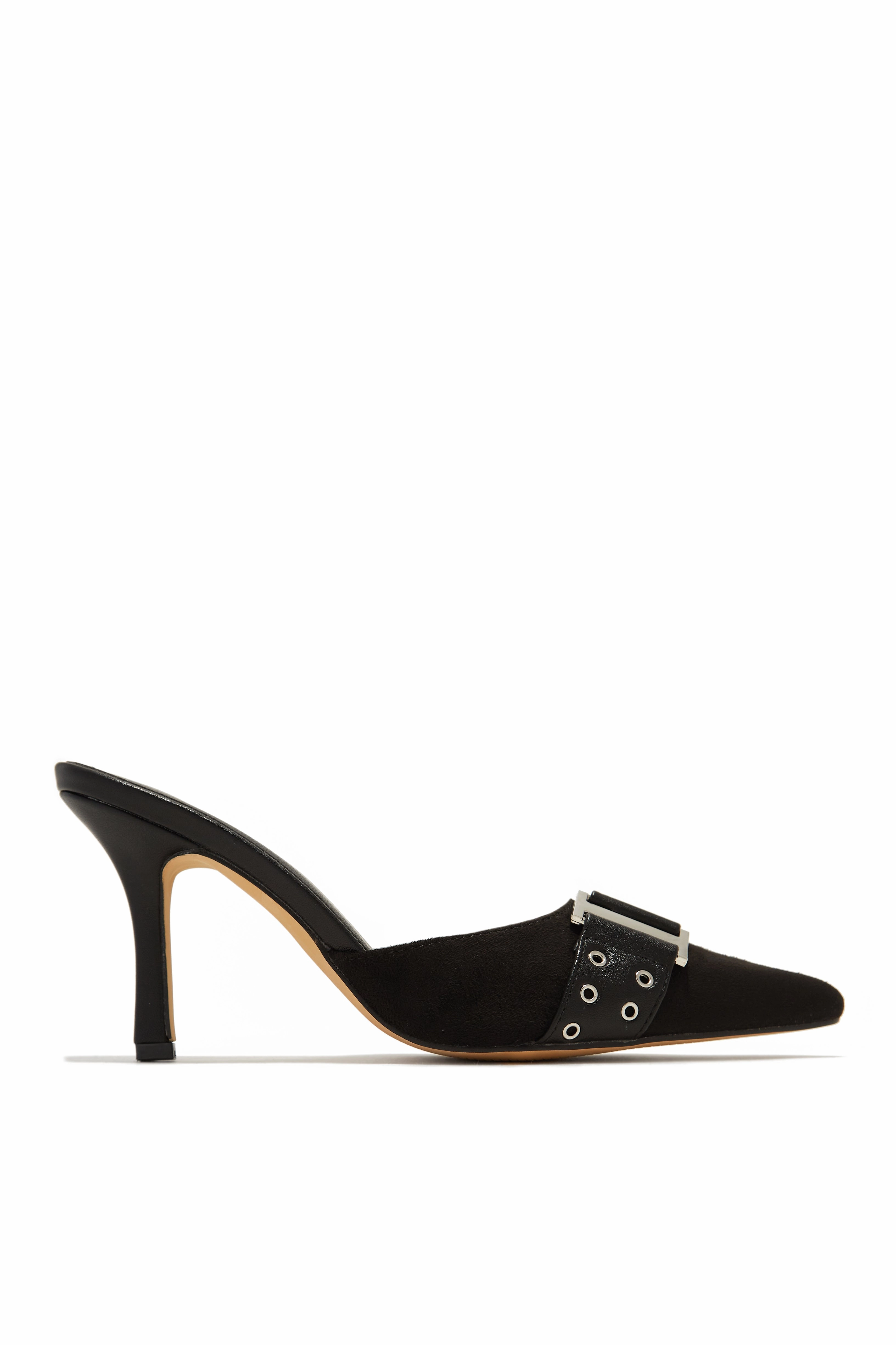 Paulette High Heel Pumps Mules - Black