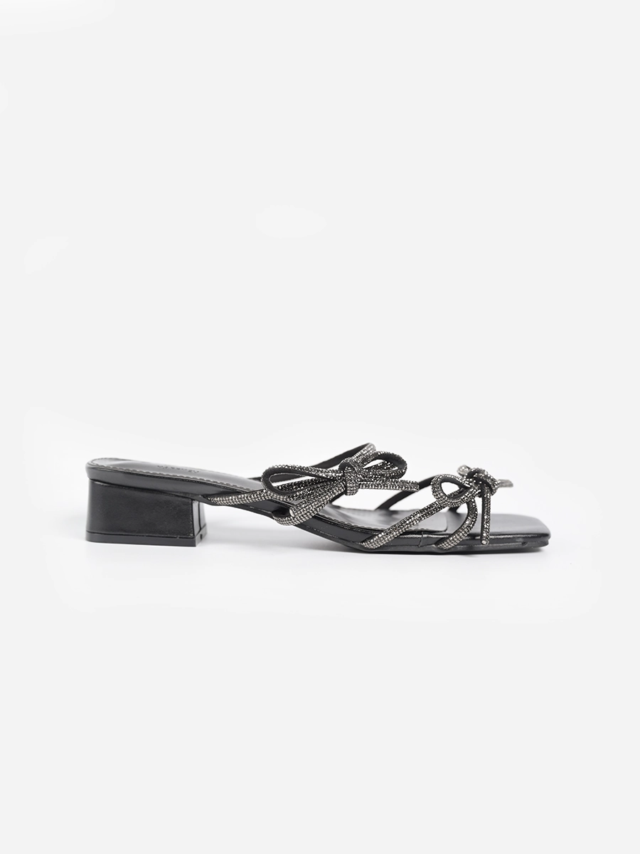 Phoenix Ribbon Glitter Sandals