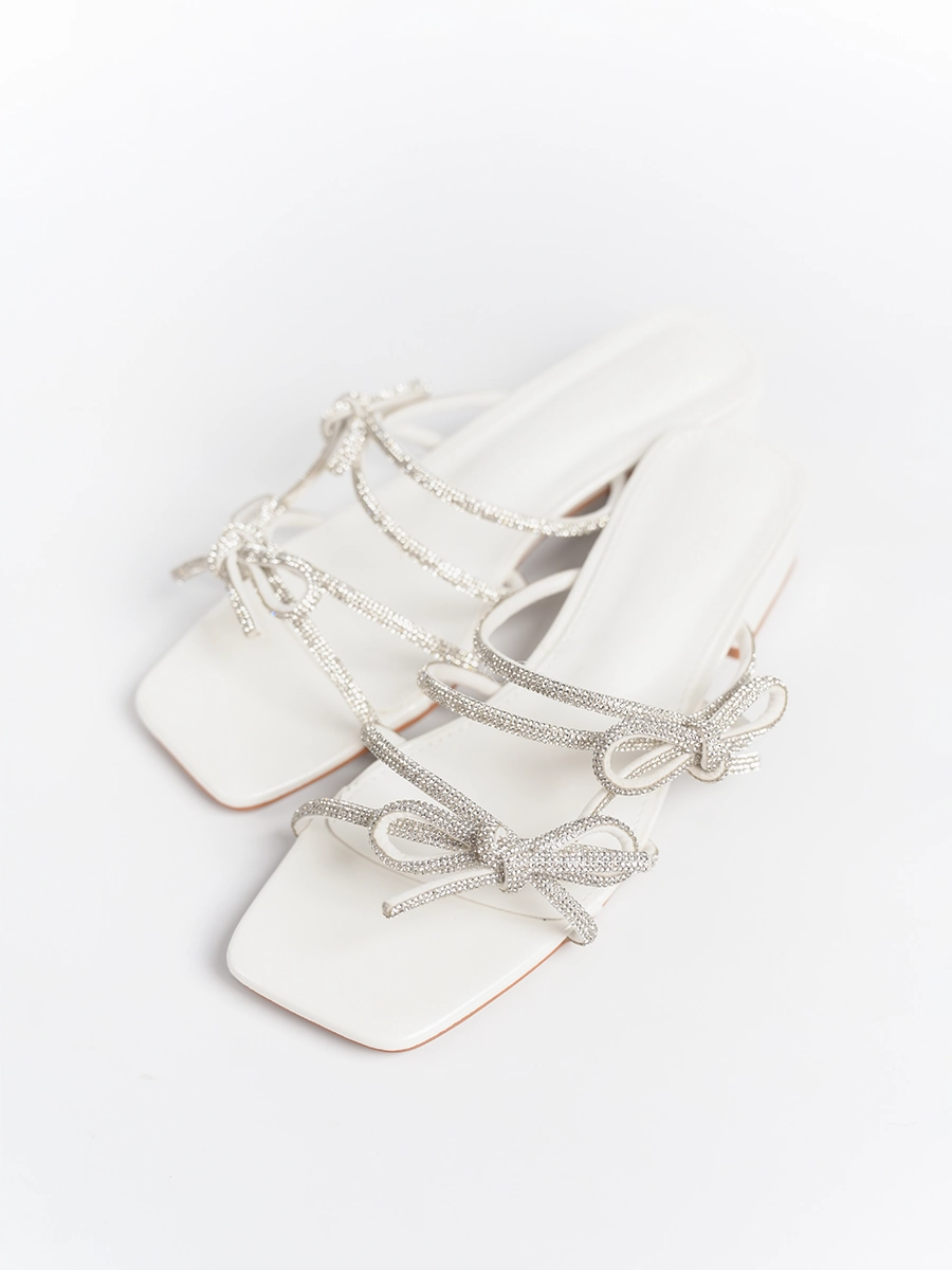 Phoenix Ribbon Glitter Sandals