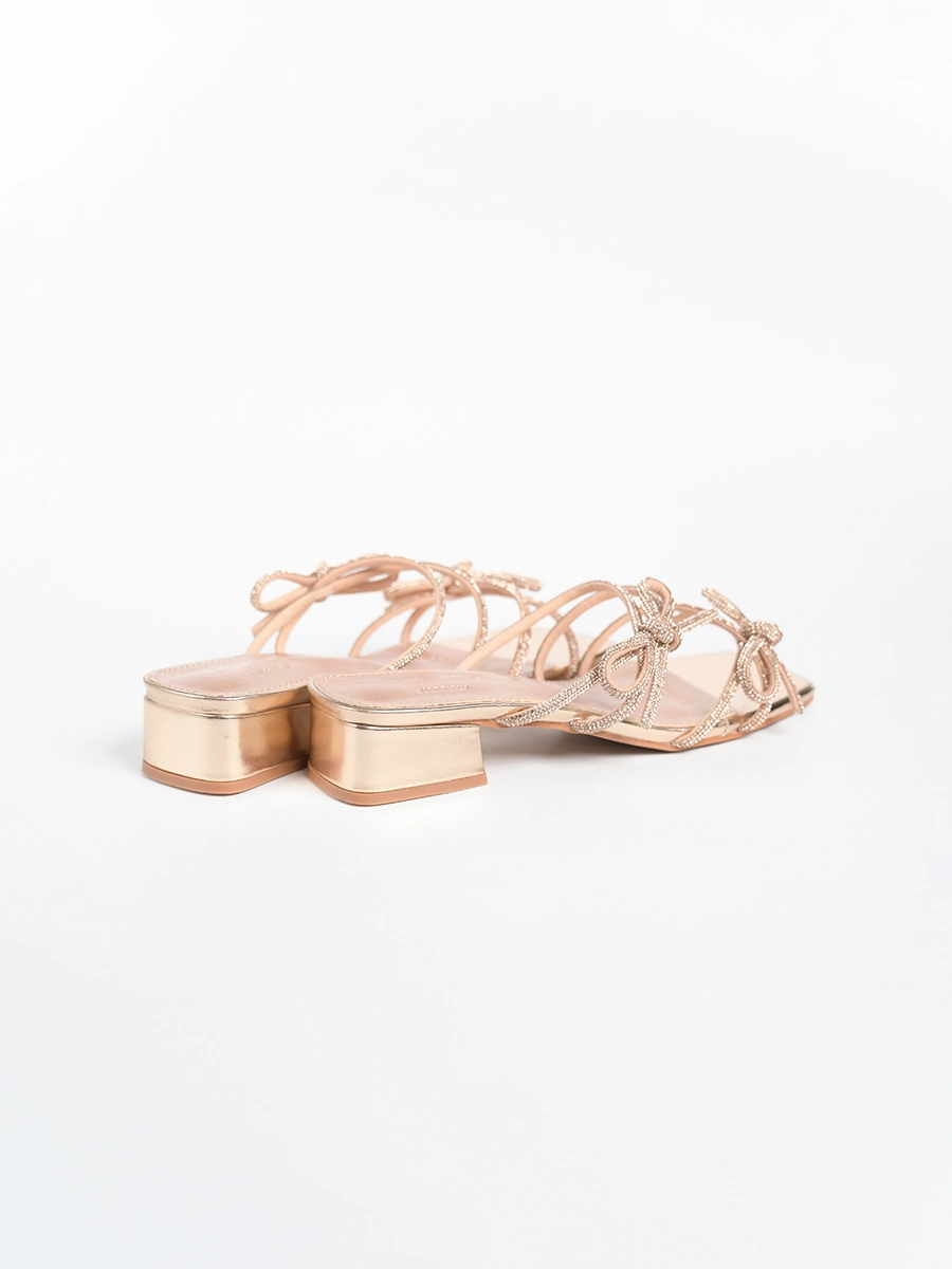 Phoenix Ribbon Glitter Sandals