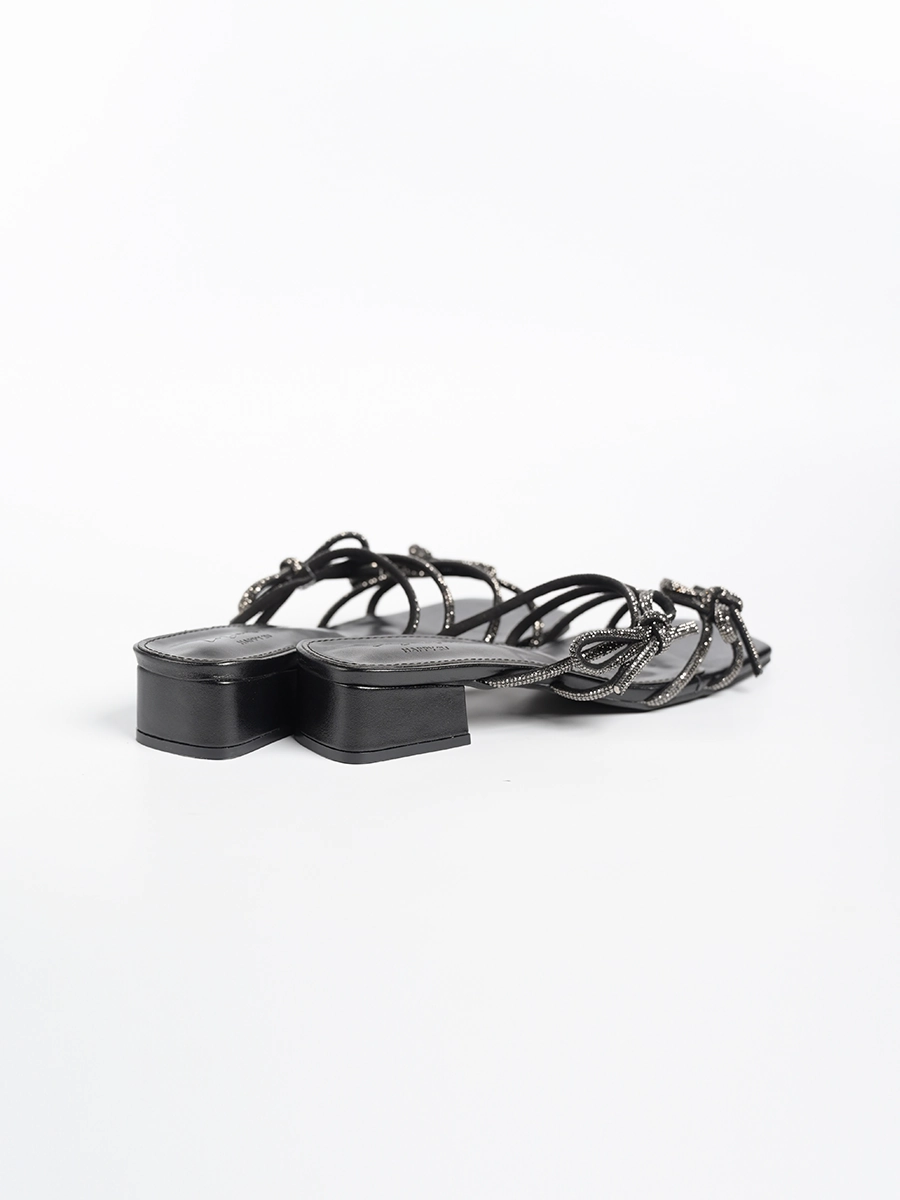 Phoenix Ribbon Glitter Sandals