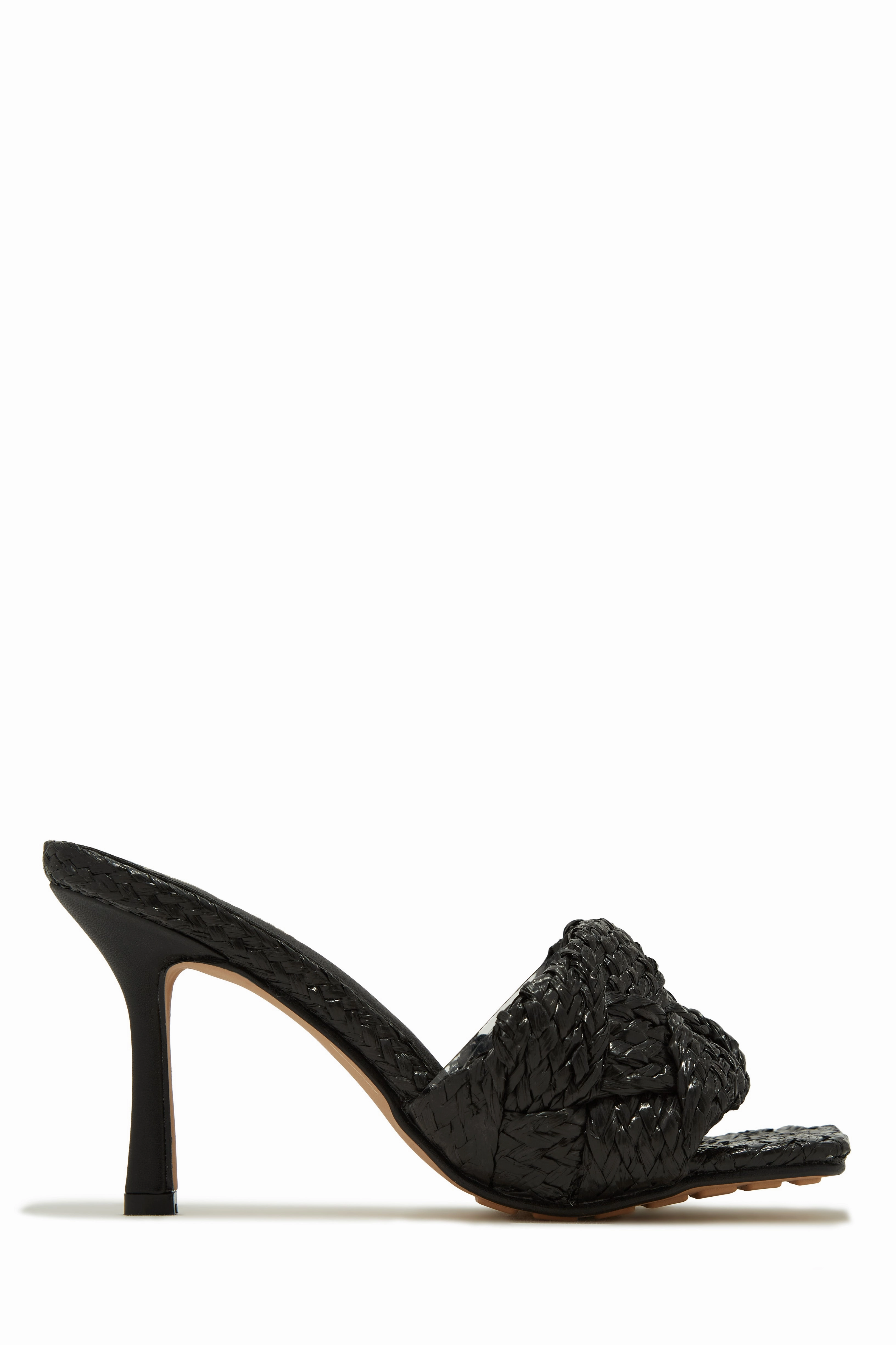 Positano Mid Heel Mules - Black