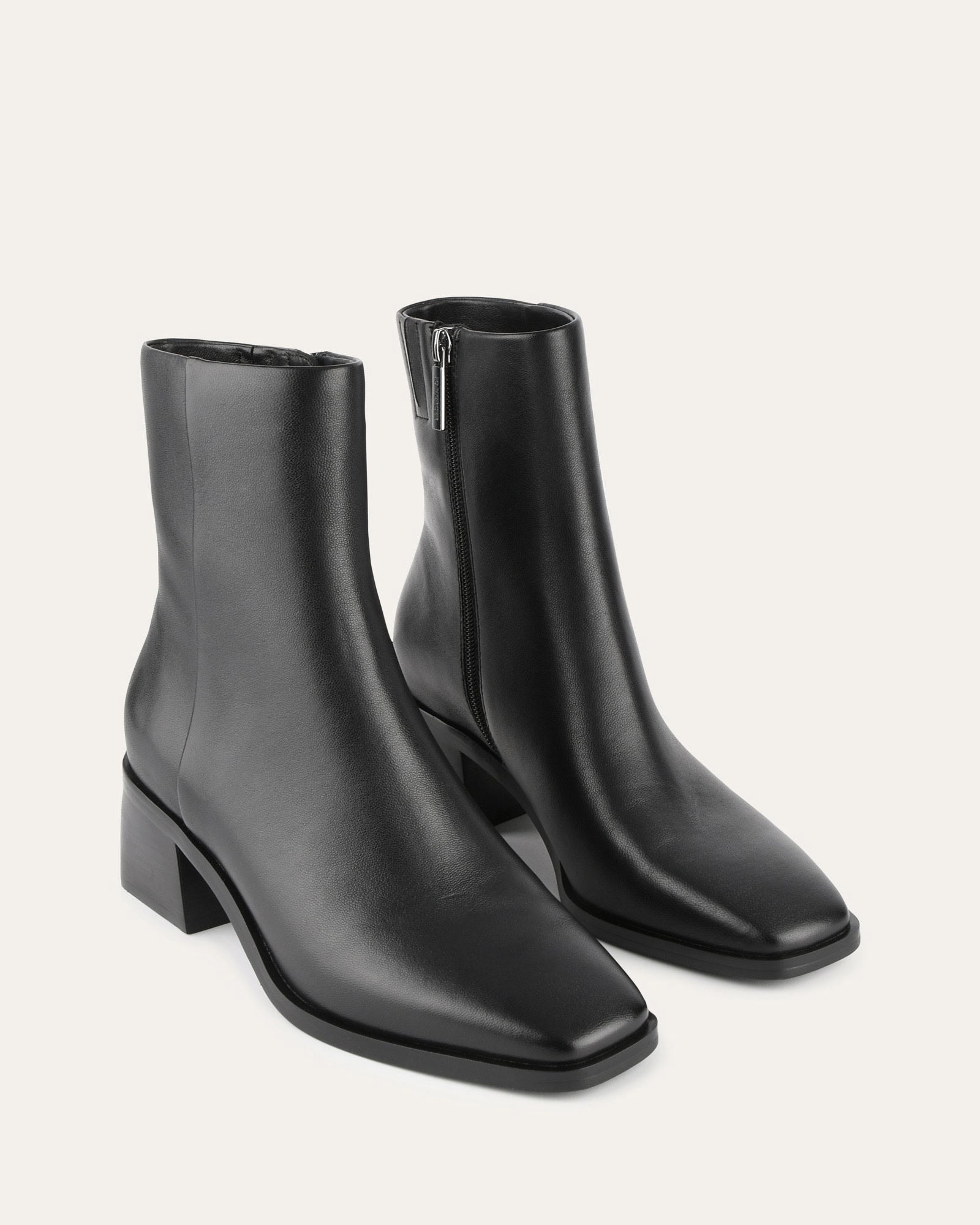 QUADE MID ANKLE BOOTS BLACK LEATHER
