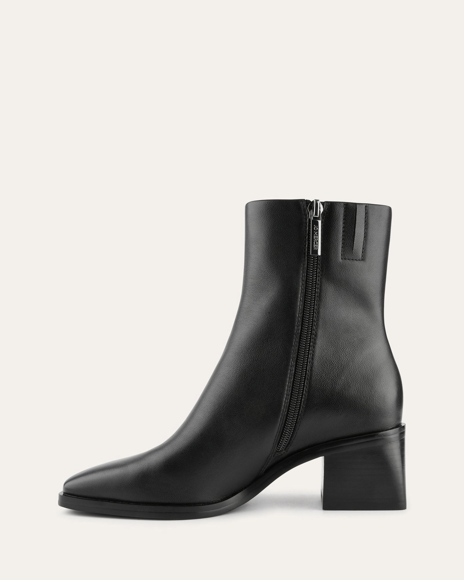 QUADE MID ANKLE BOOTS BLACK LEATHER