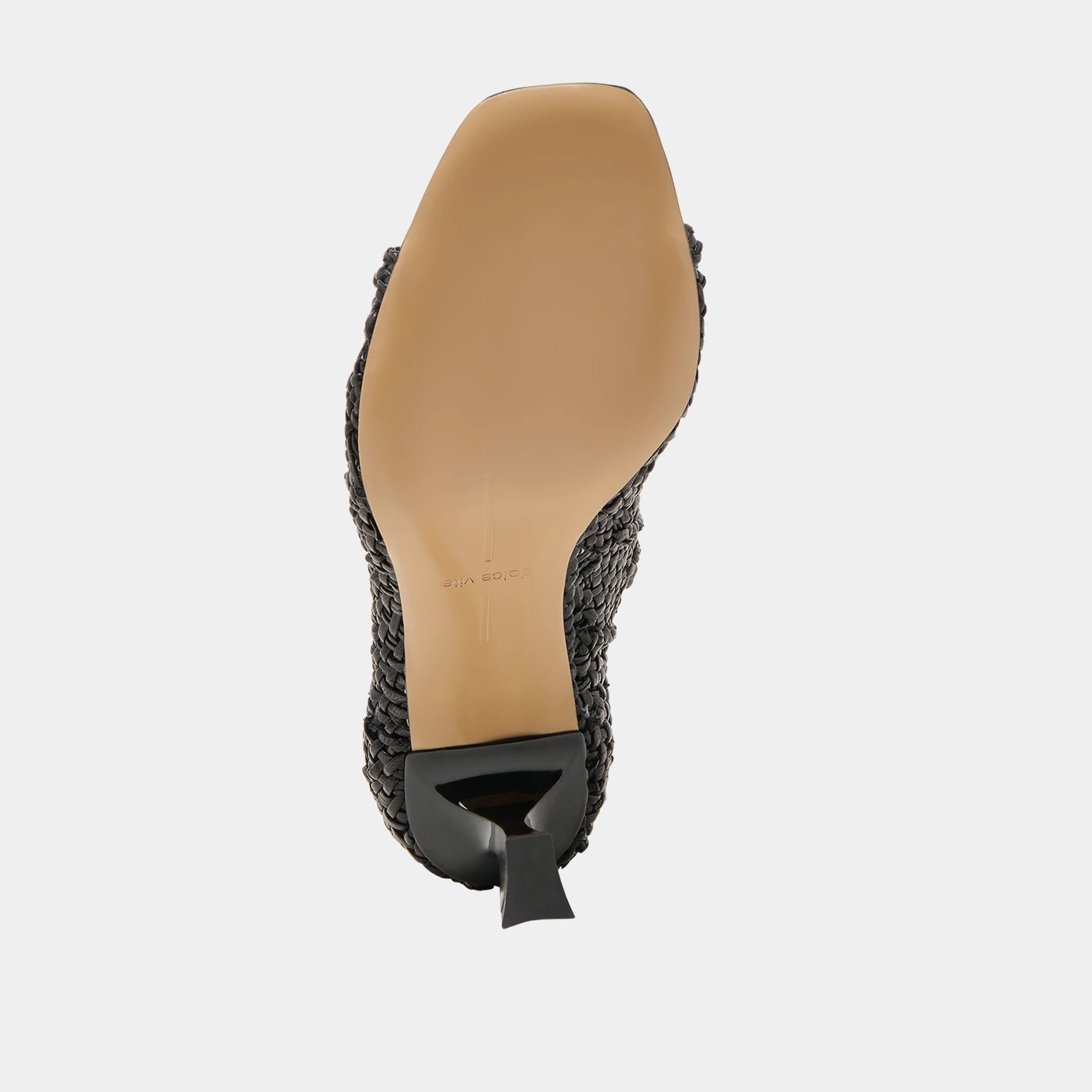 QUIN HEELS BLACK WOVEN LEATHER