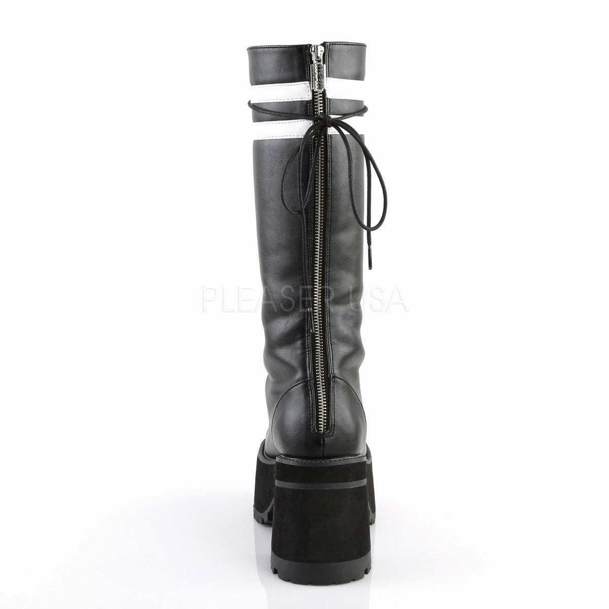 RANGER-320  Black-White Vegan Leather