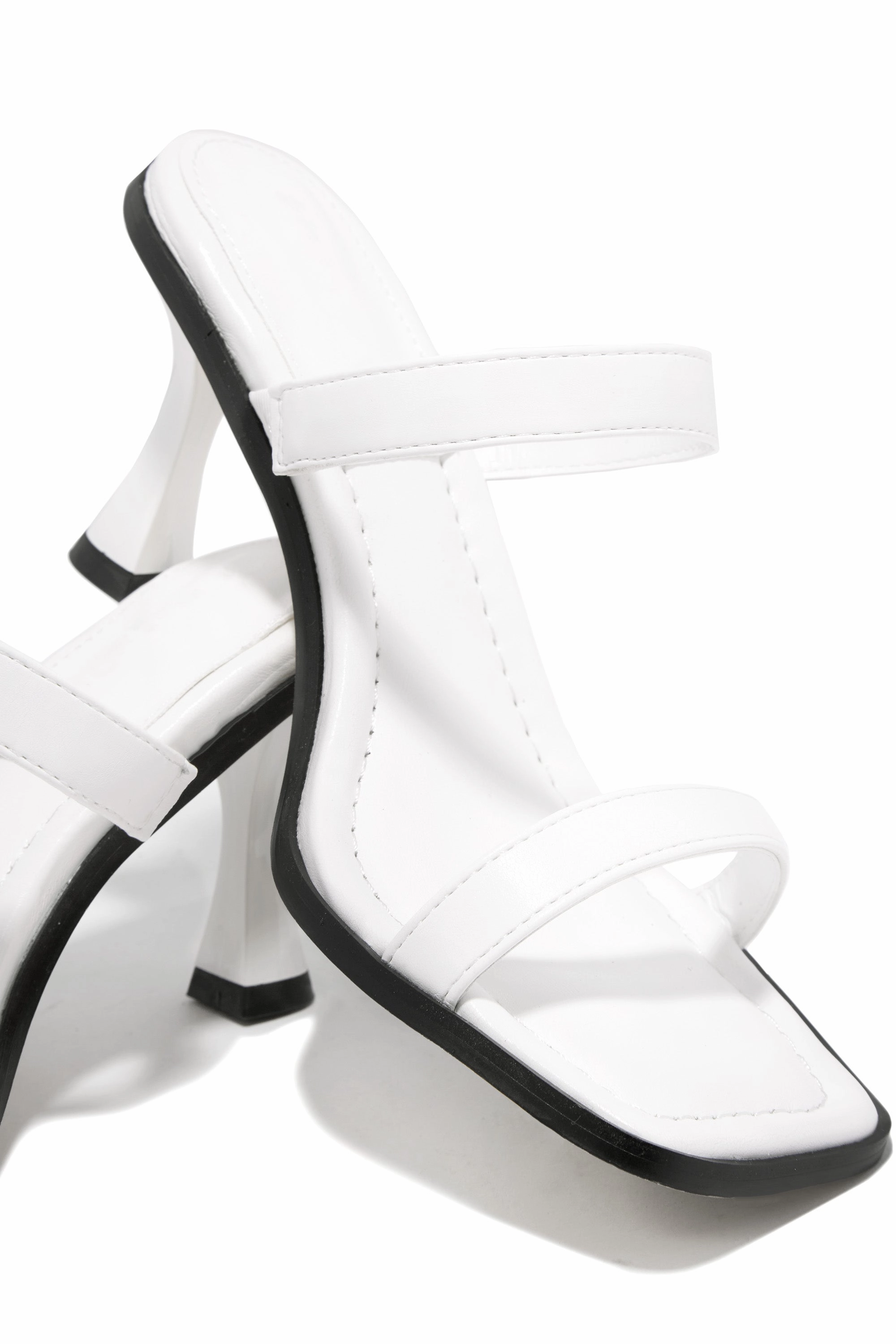 Raylen Mid Heel Mules - White