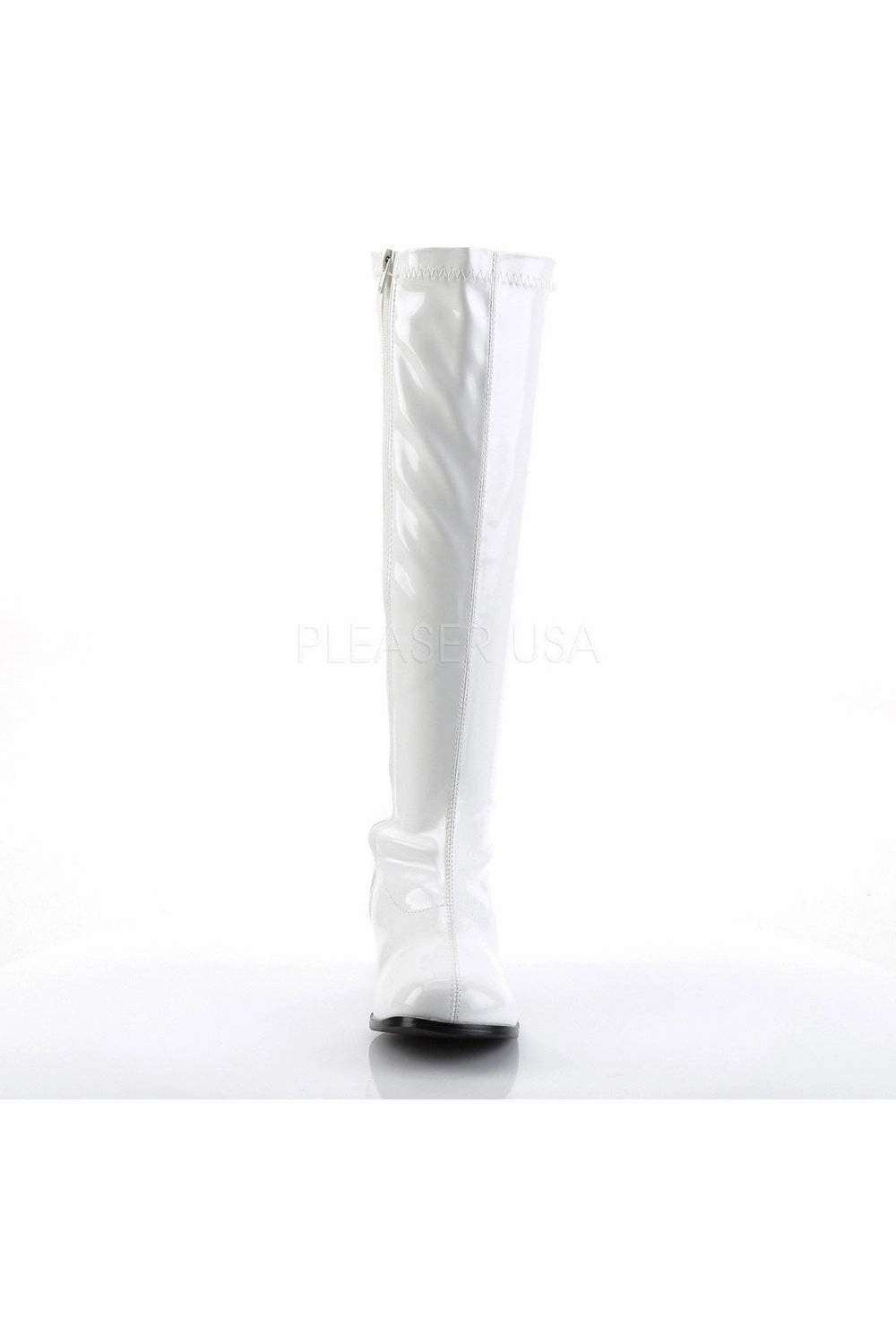 RETRO-300 Go Go Boot | White Patent