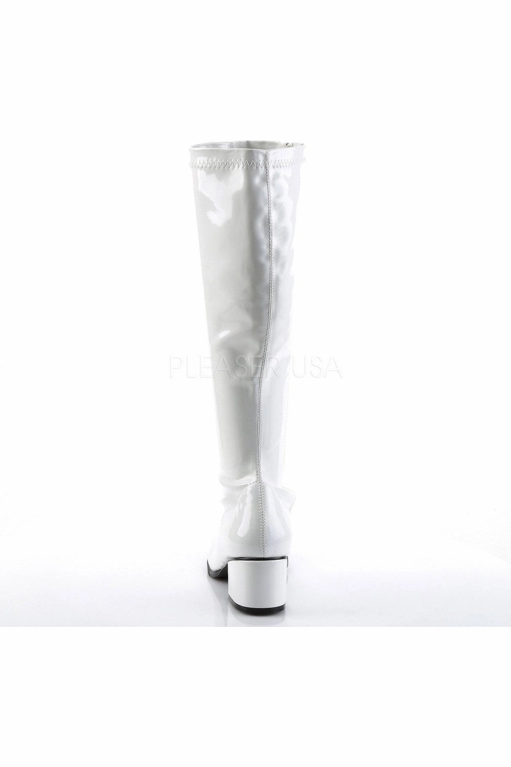 RETRO-300 Go Go Boot | White Patent