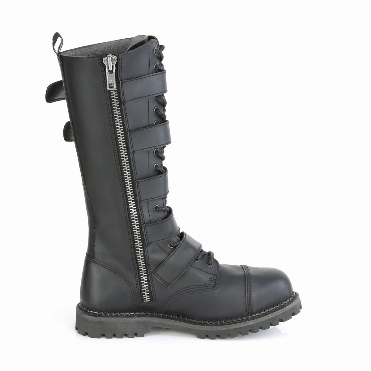 RIOT-18BK  Black Vegan Leather