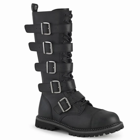 RIOT-18BK  Black Vegan Leather