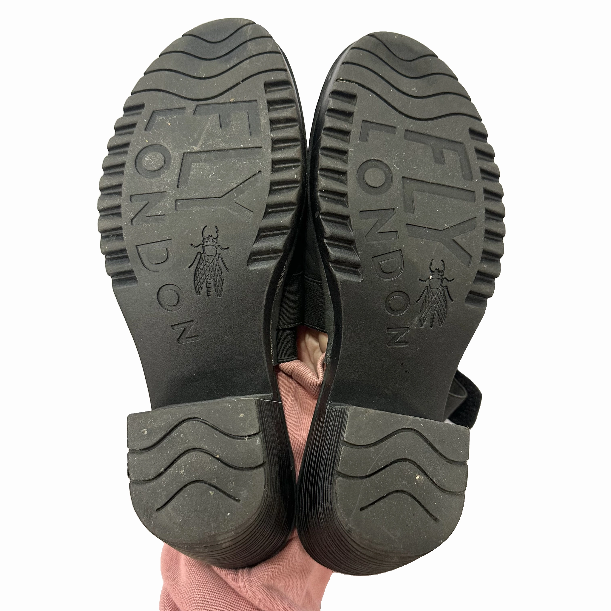 Sandals Heels Block By Fly London In Black, Size: 8.5