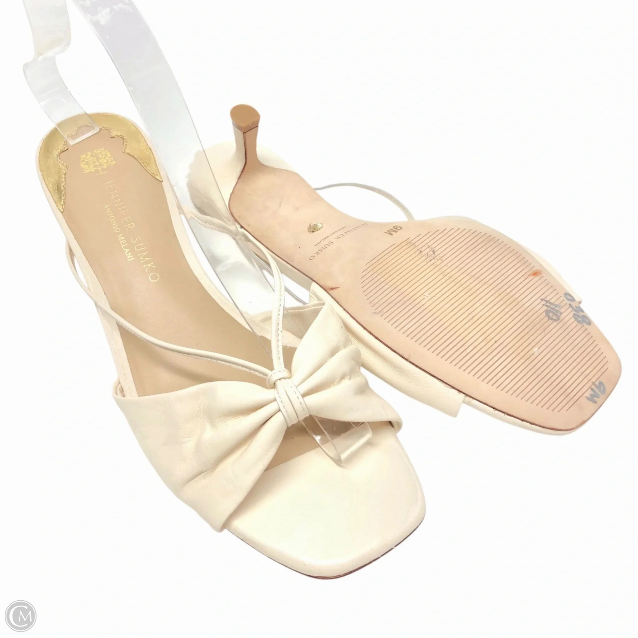 Sandals Heels Kitten By Antonio Melani In Cream, Size: 9