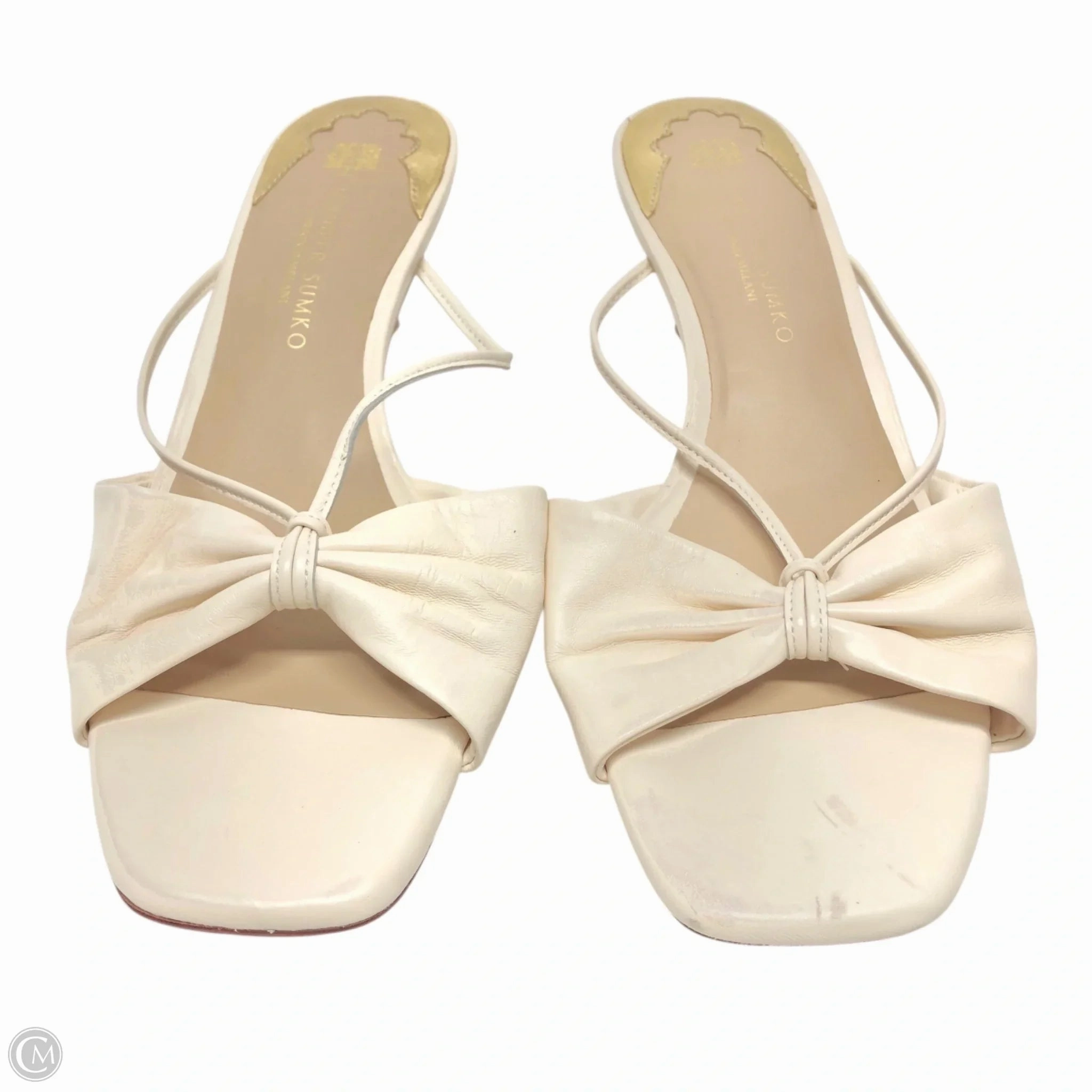 Sandals Heels Kitten By Antonio Melani In Cream, Size: 9