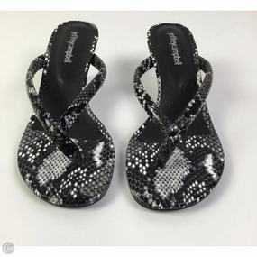 Sandals Heels Kitten By Jeffery Campbell In Snakeskin Print, Size: 7