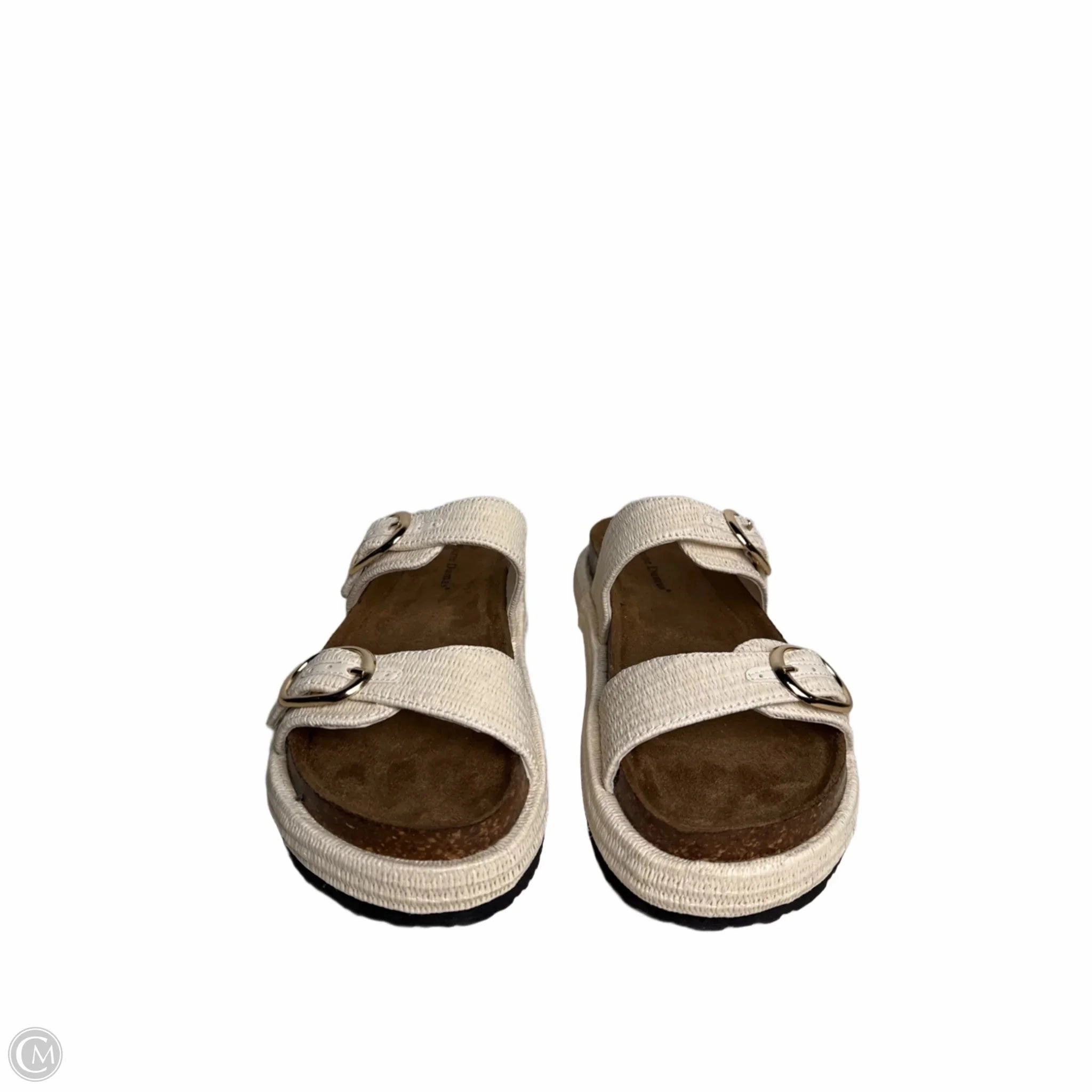 Sandals Heels Platform By Pierre Dumas In Beige, Size: 10