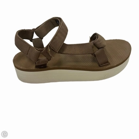 Sandals Heels Platform By Teva In Brown, Size: 11