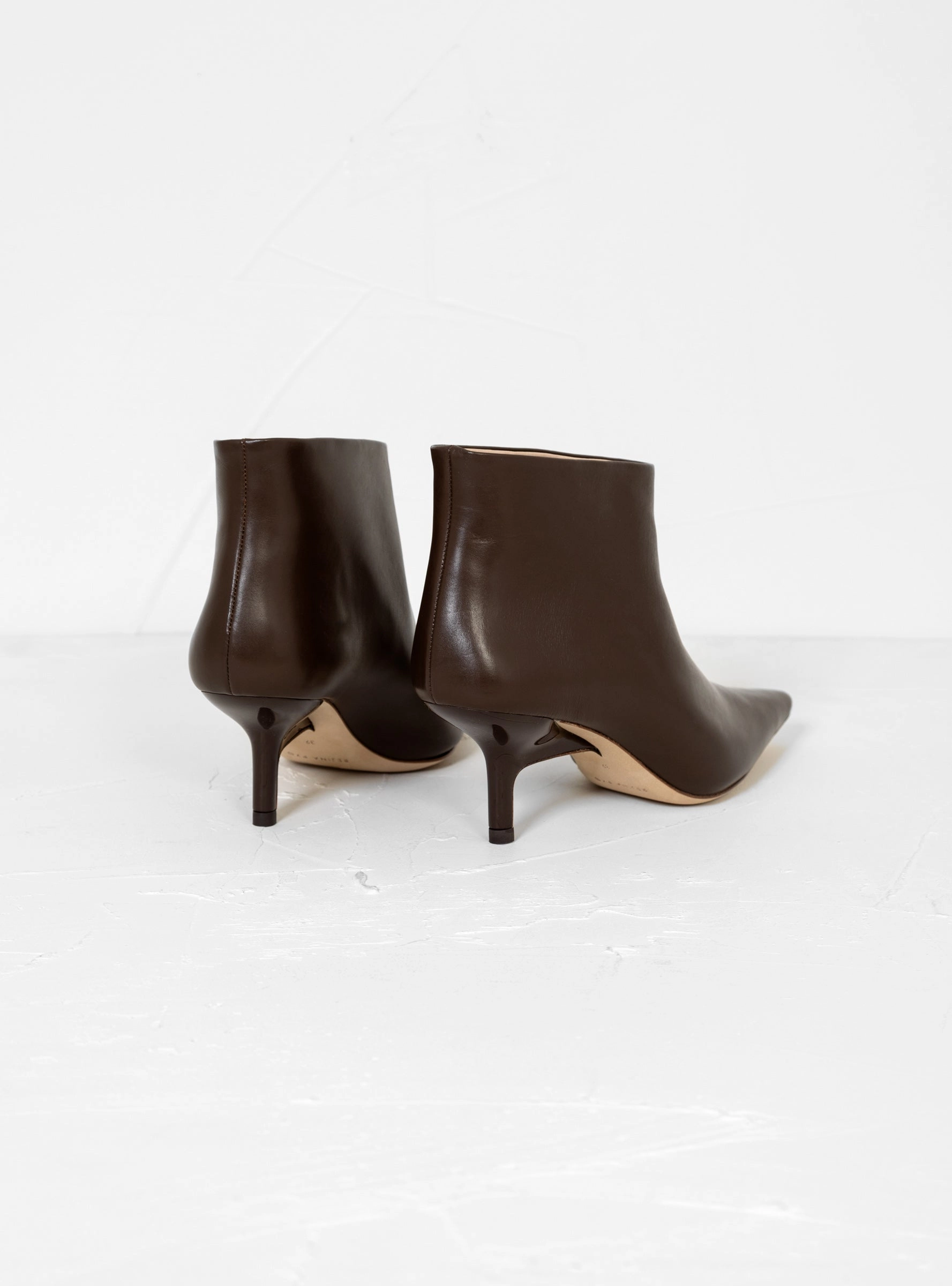 Sara Leather Boots Dark Brown