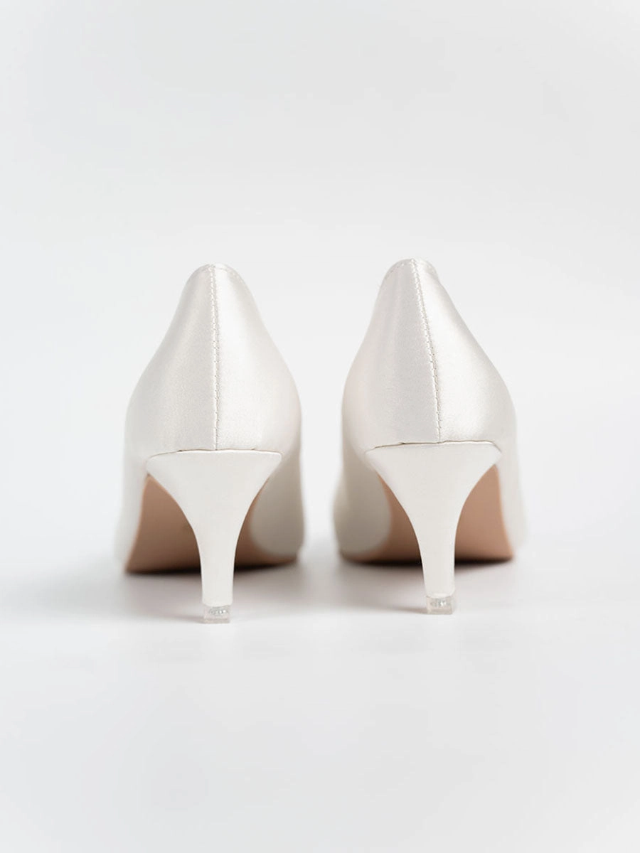 Satin Scallop Pumps