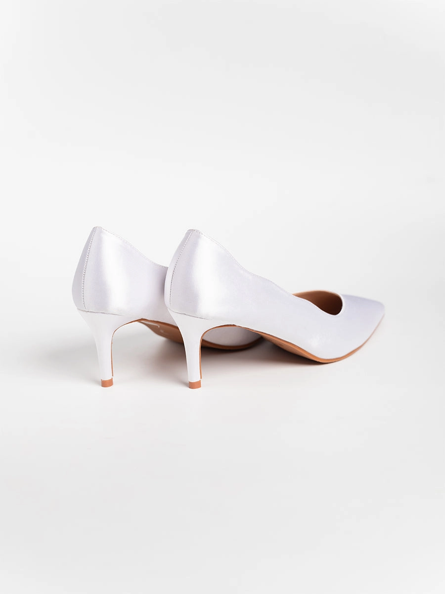 Satin Scallop Pumps
