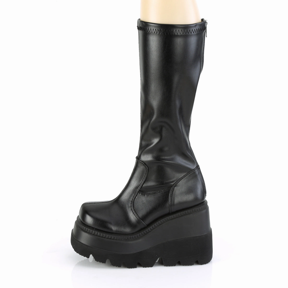SHAKER-65  Black Stretch Vegan Leather