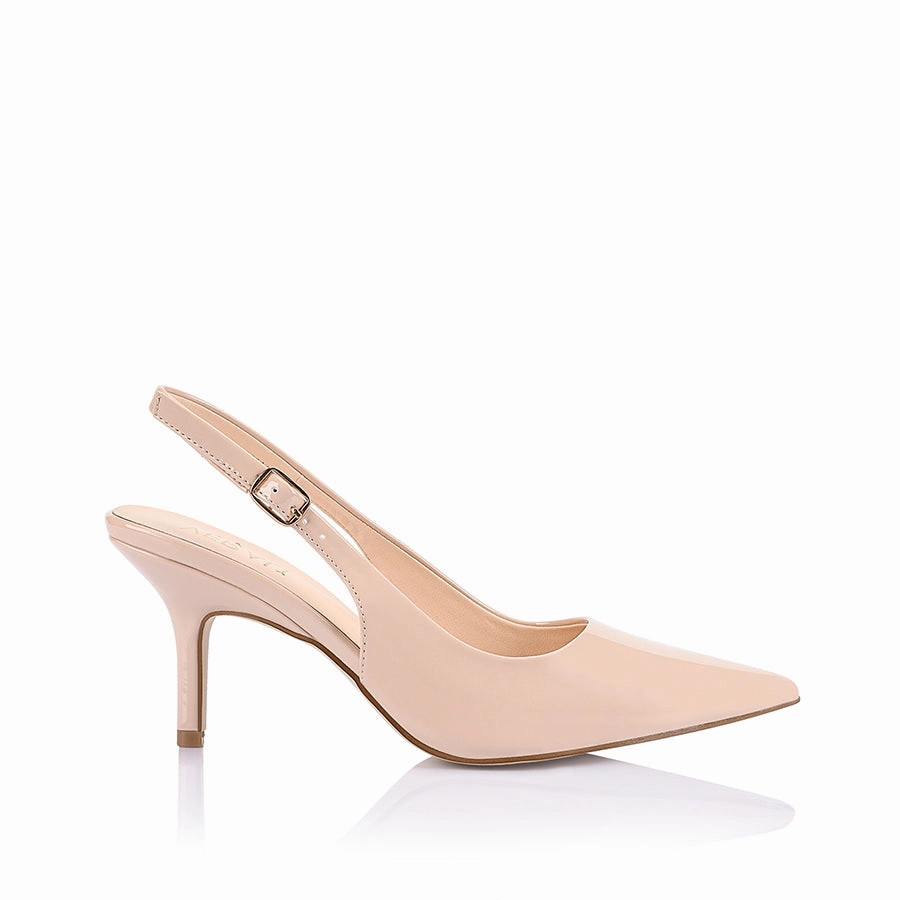 Shayley Slingback Stilettos - Nude Patent