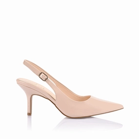 Shayley Slingback Stilettos - Nude Patent