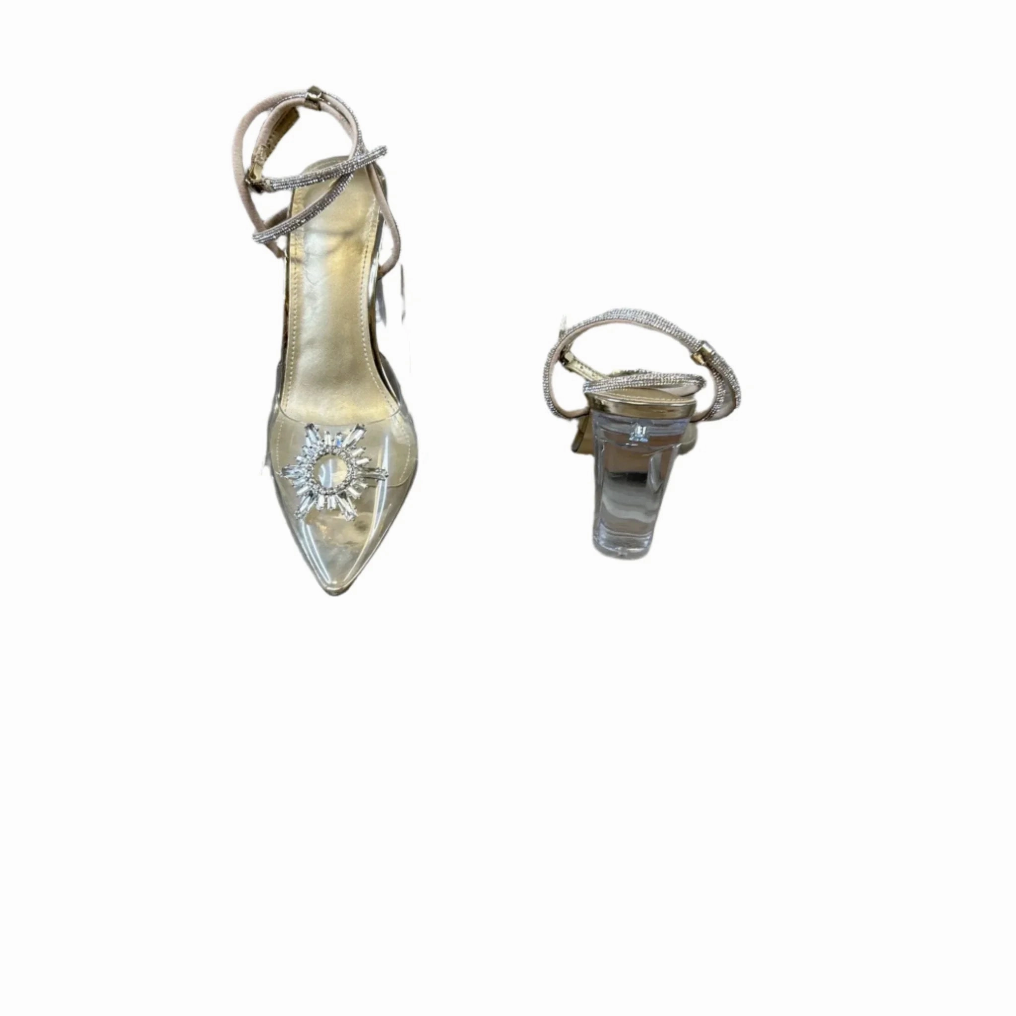 Shoes Heels Block By Clothes Mentor In Clear, Size: 9