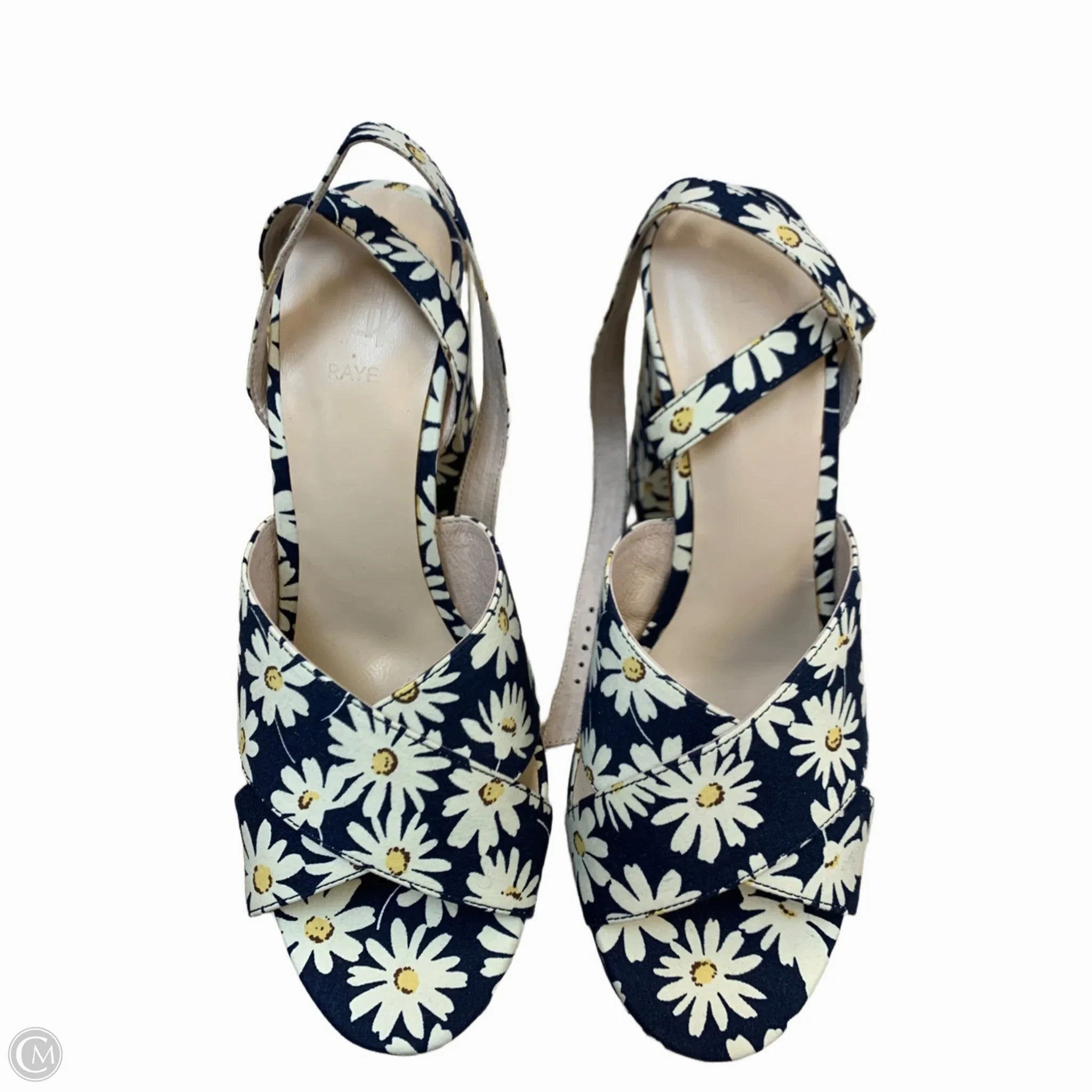 Shoes Heels Block By Clothes Mentor In Floral Print, Size: 10