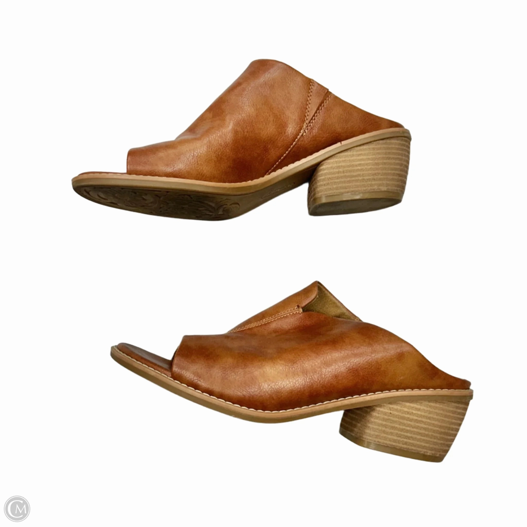 Shoes Heels Block By Sofft In Brown, Size: 10