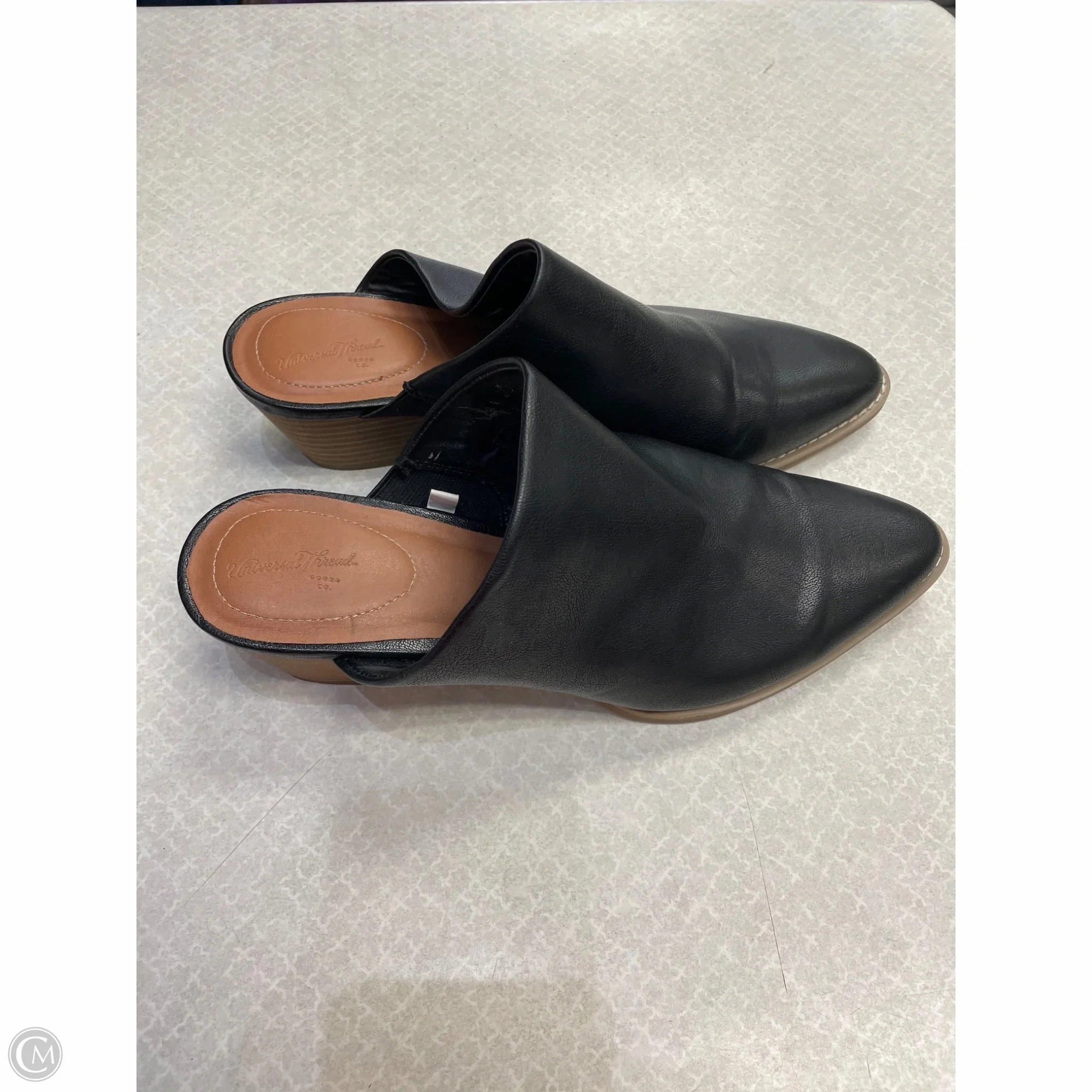 Shoes Heels Block By Universal Thread In Black, Size: 9