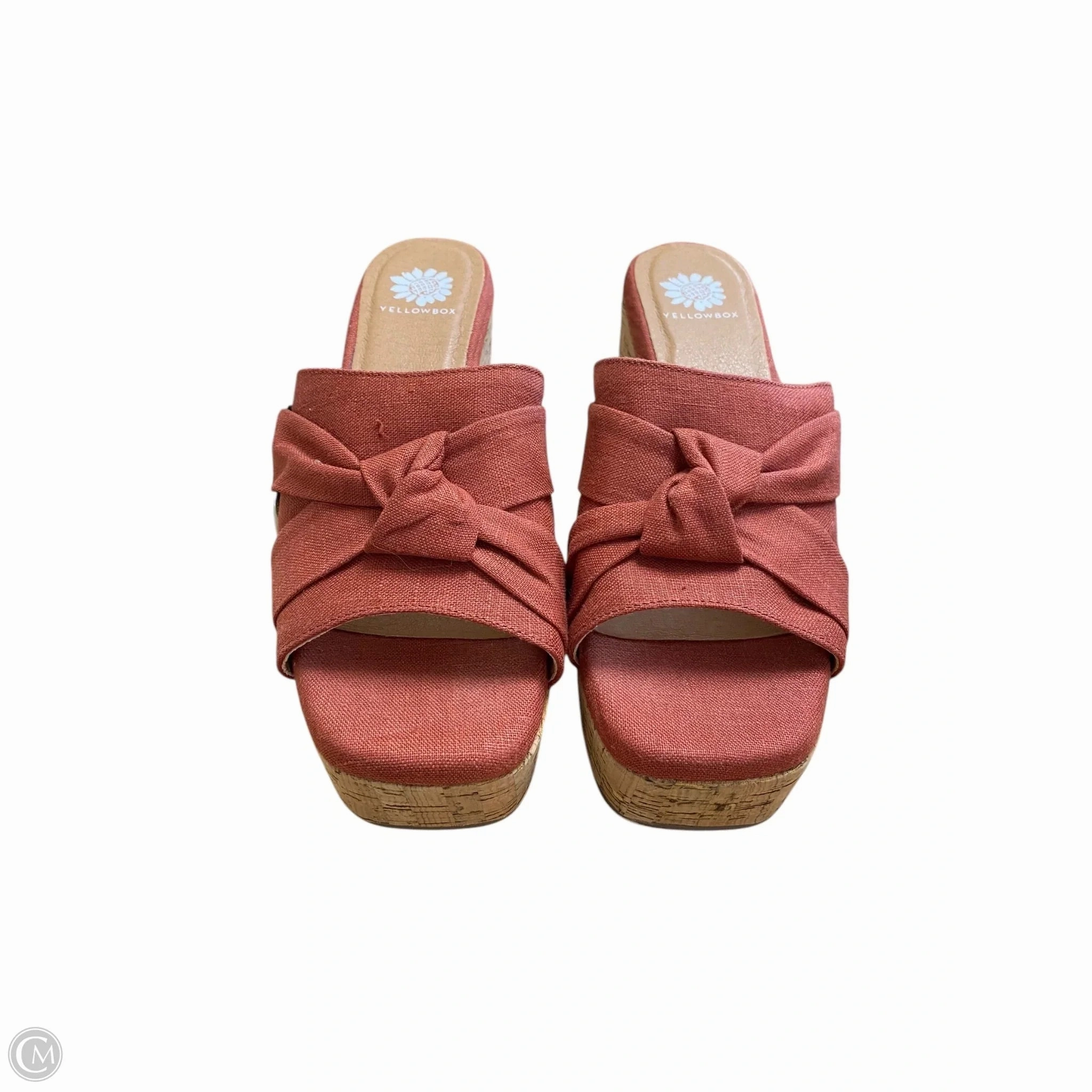 Shoes Heels Block By Yellow Box In Red, Size: 6.5