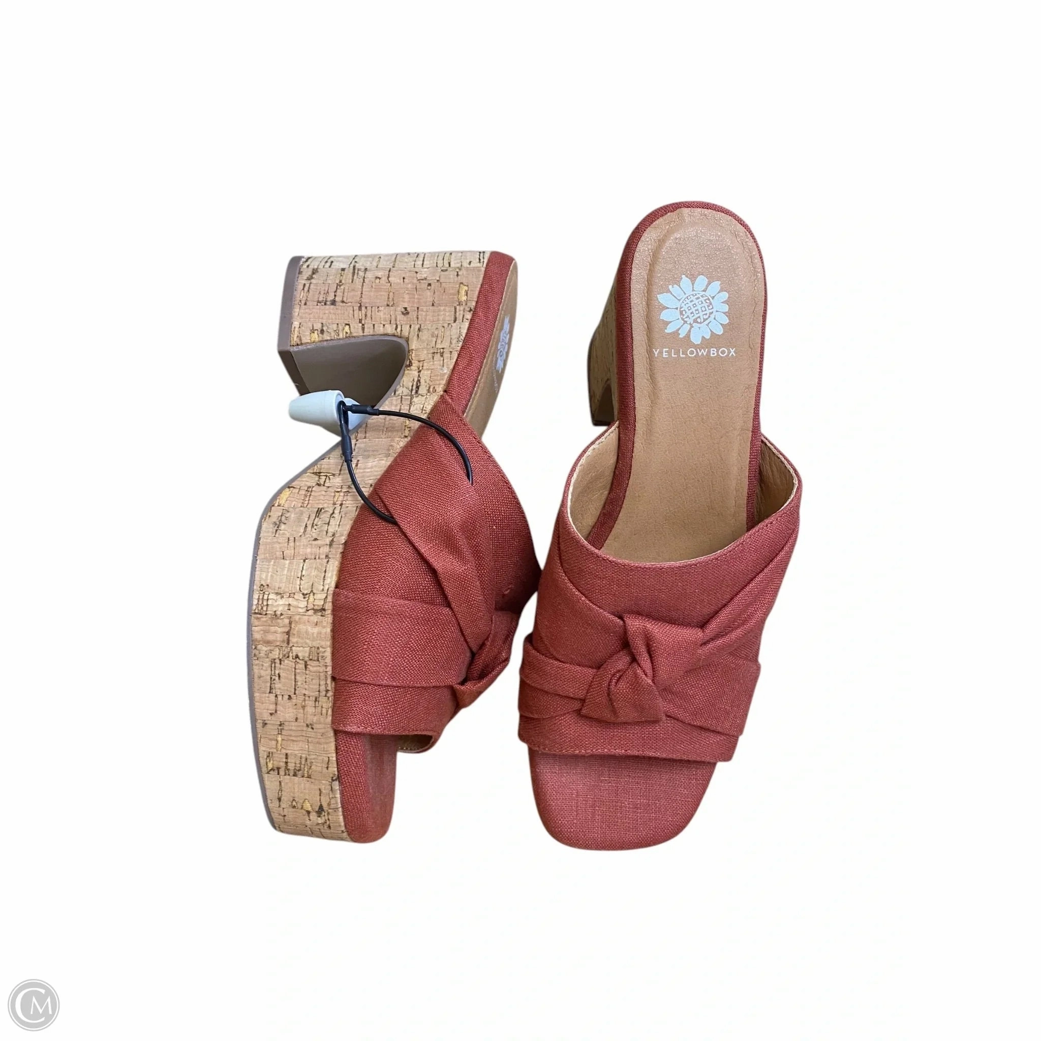 Shoes Heels Block By Yellow Box In Red, Size: 6.5