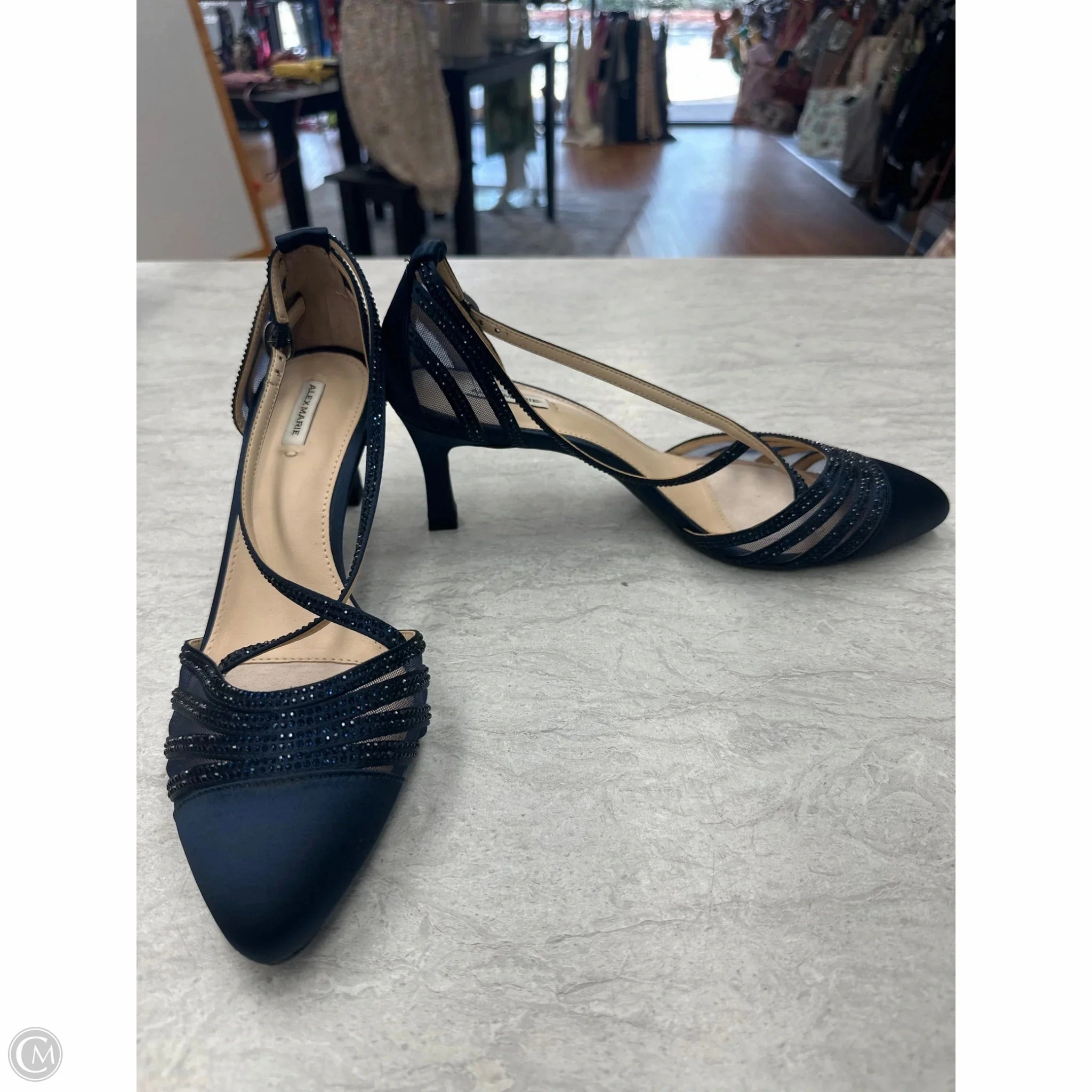 Shoes Heels Kitten By Alex Marie In Navy, Size: 9.5