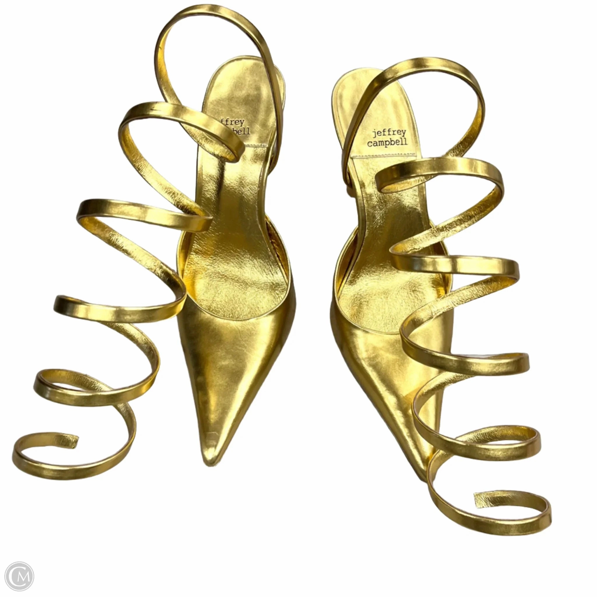 Shoes Heels Kitten By Jeffery Campbell In Gold, Size: 6