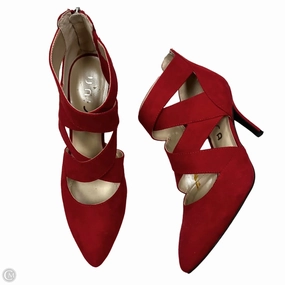 Shoes Heels Kitten By Unisa In Red, Size: 9