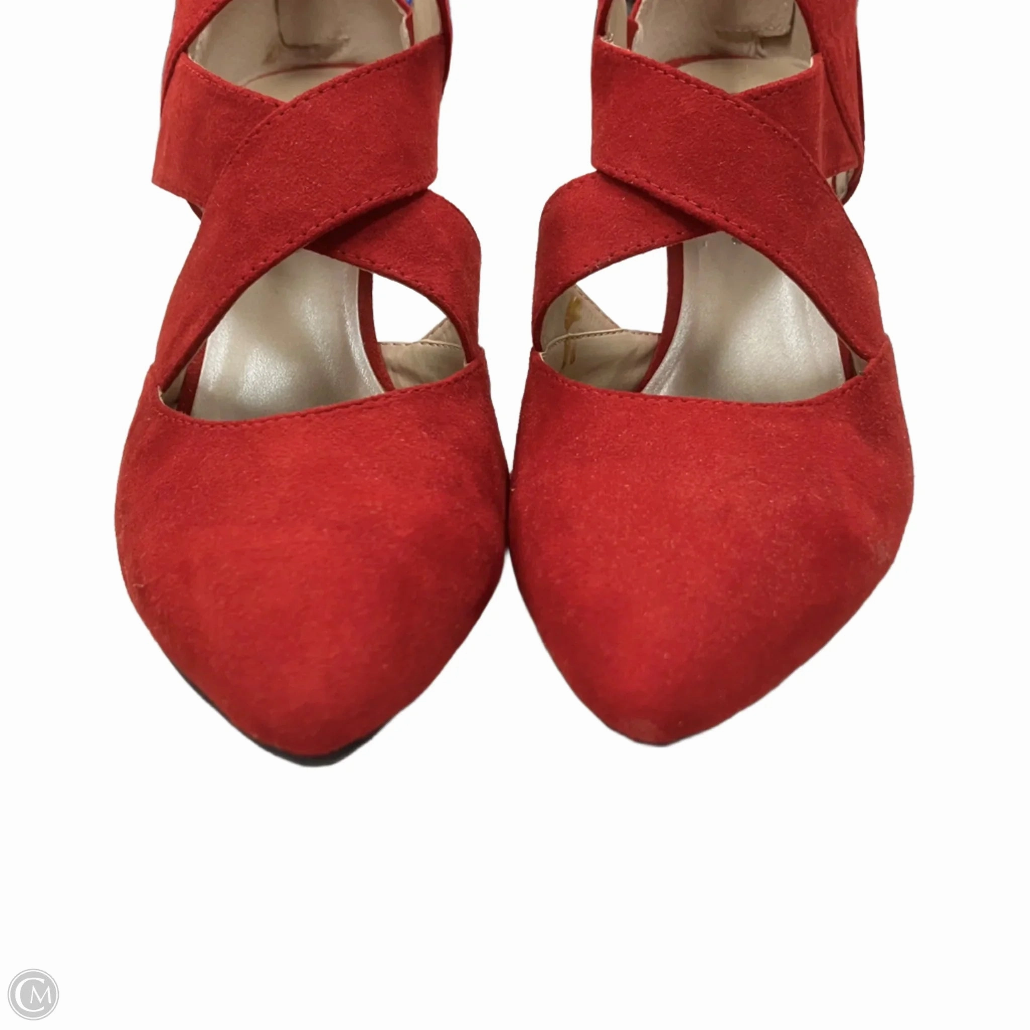Shoes Heels Kitten By Unisa In Red, Size: 9