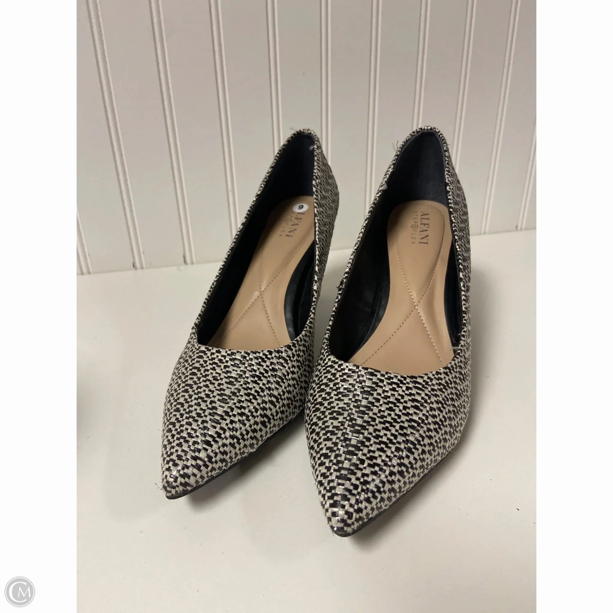 Shoes Heels Stiletto By Alfani In Black & White, Size: 9