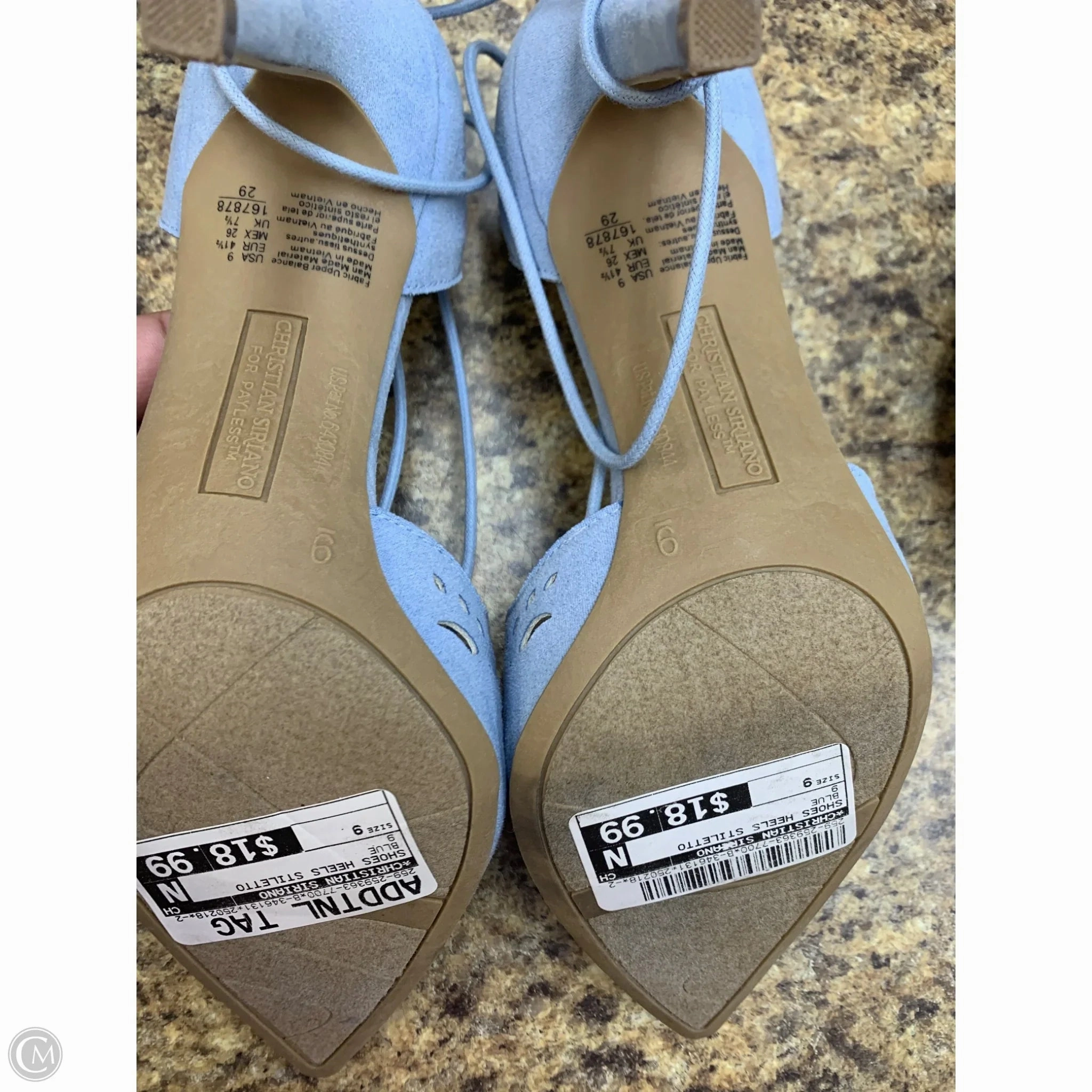 Shoes Heels Stiletto By Christian Siriano In Blue, Size: 9