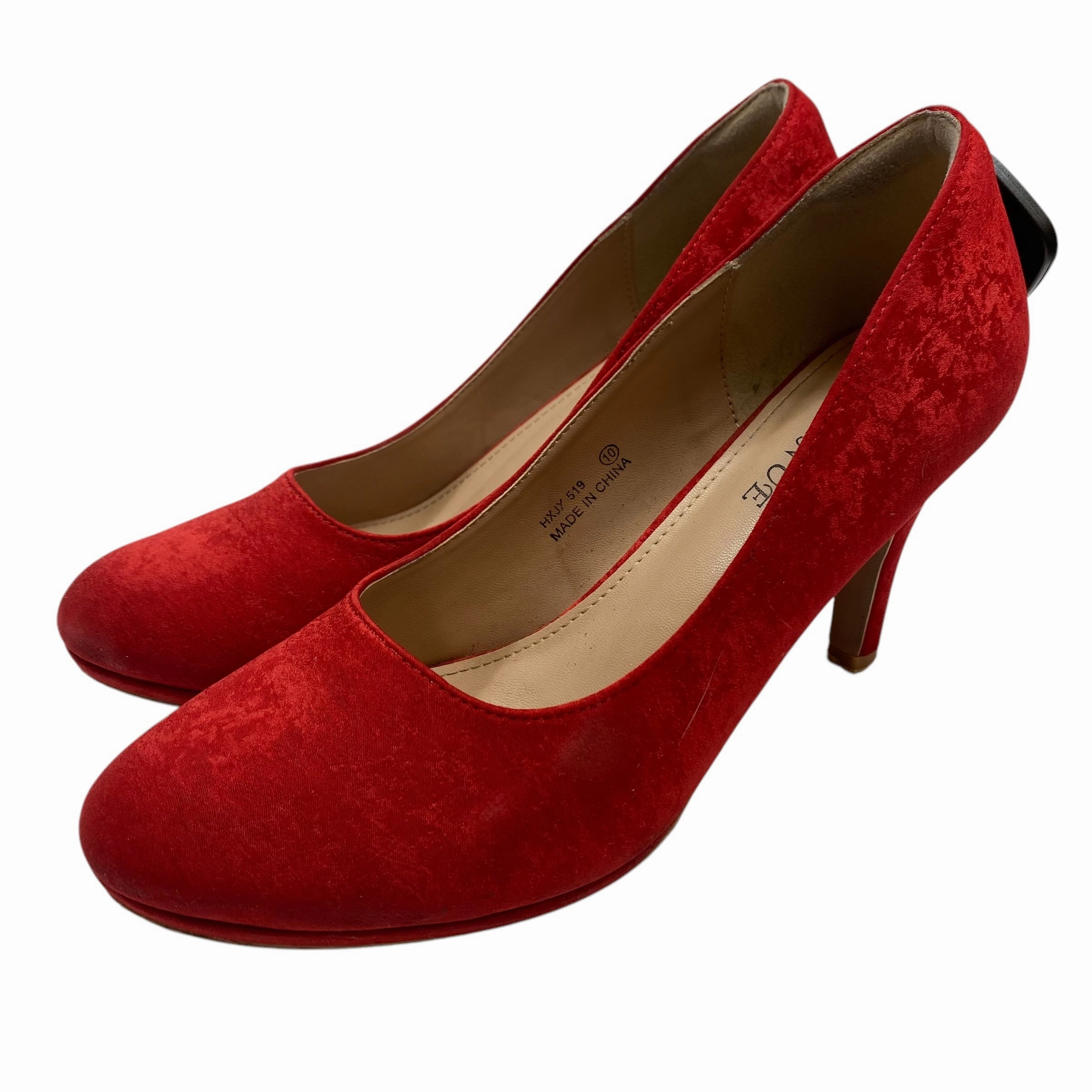 Shoes Heels Stiletto By Ebynue In Red, Size: 10