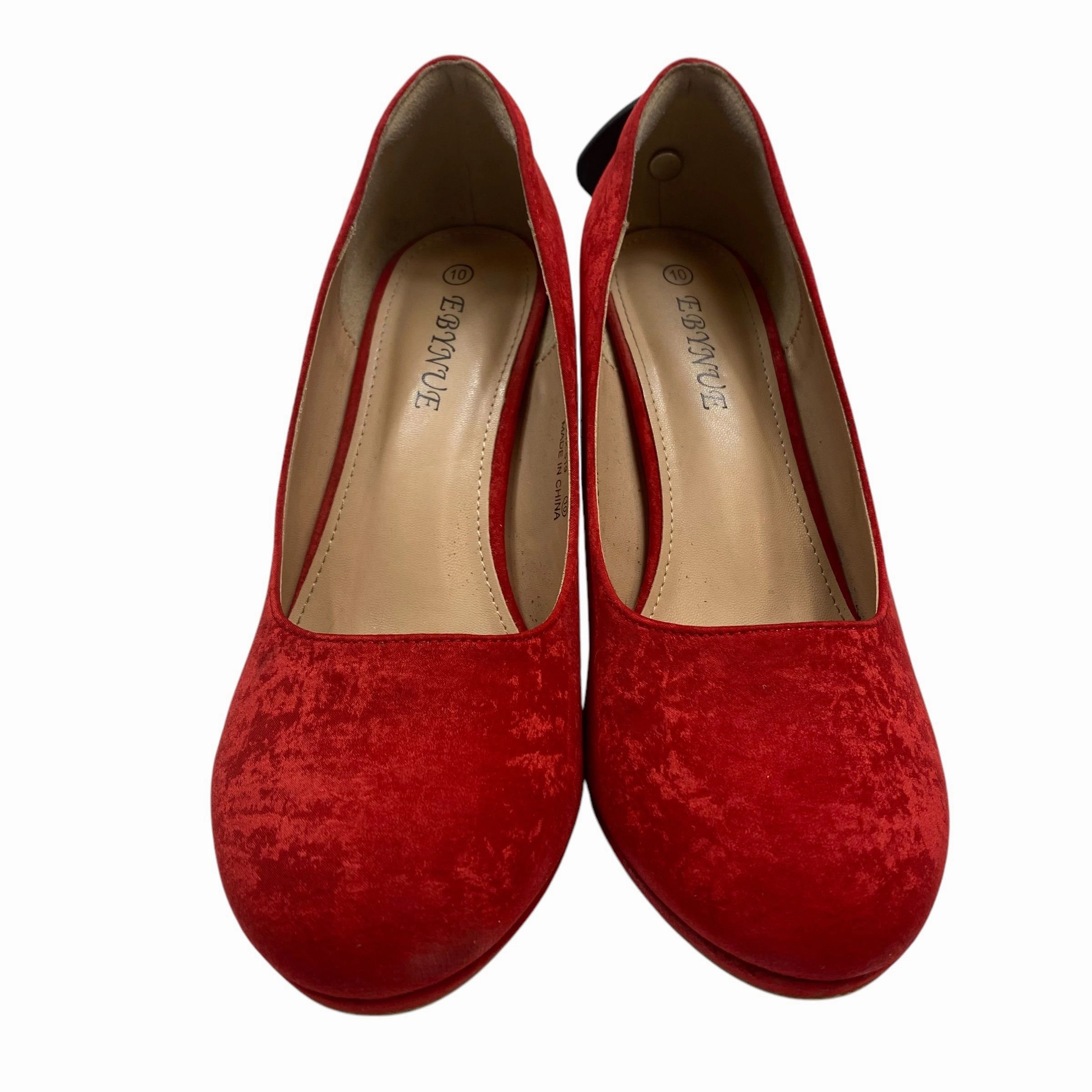 Shoes Heels Stiletto By Ebynue In Red, Size: 10