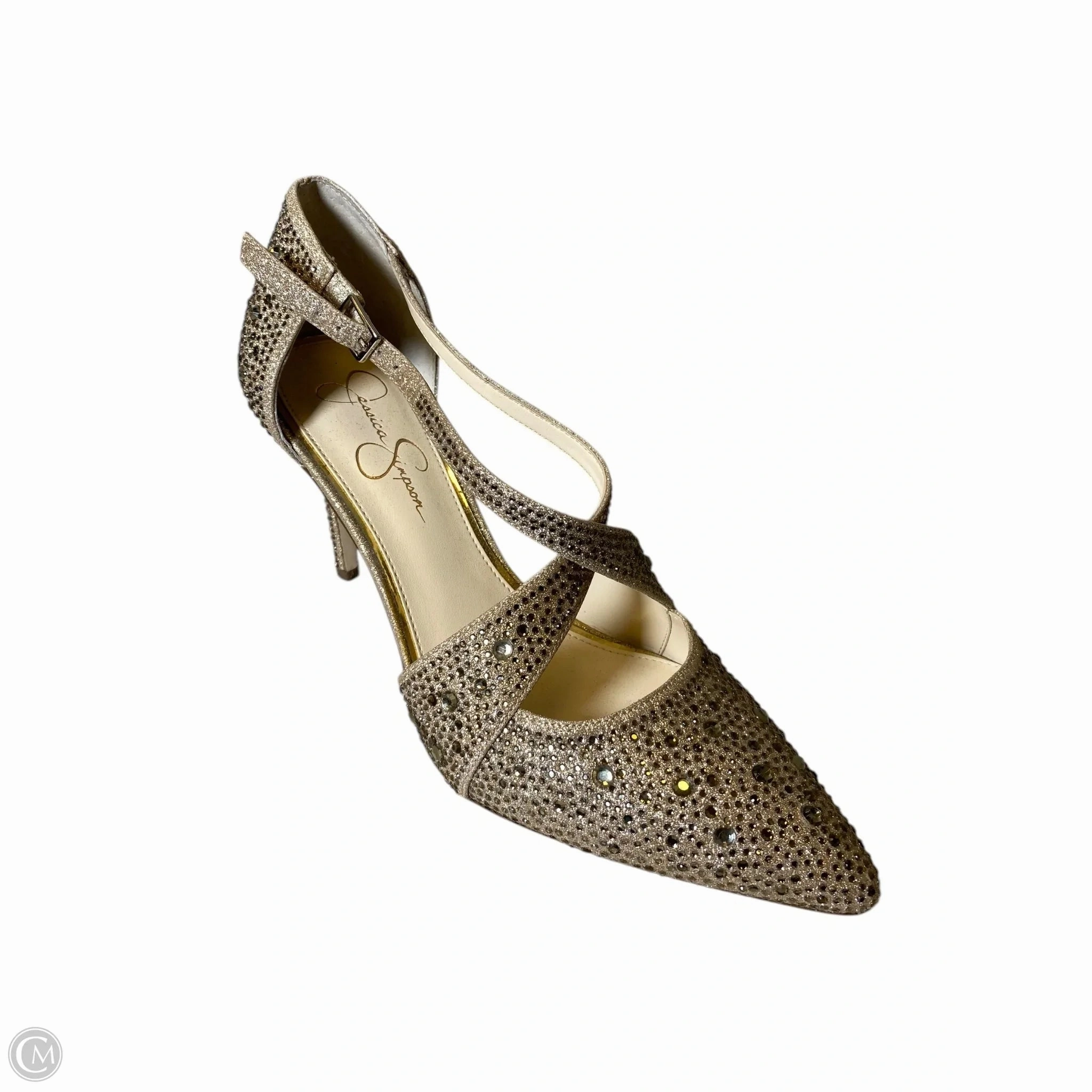 Shoes Heels Stiletto By Jessica Simpson In Gold, Size: 10