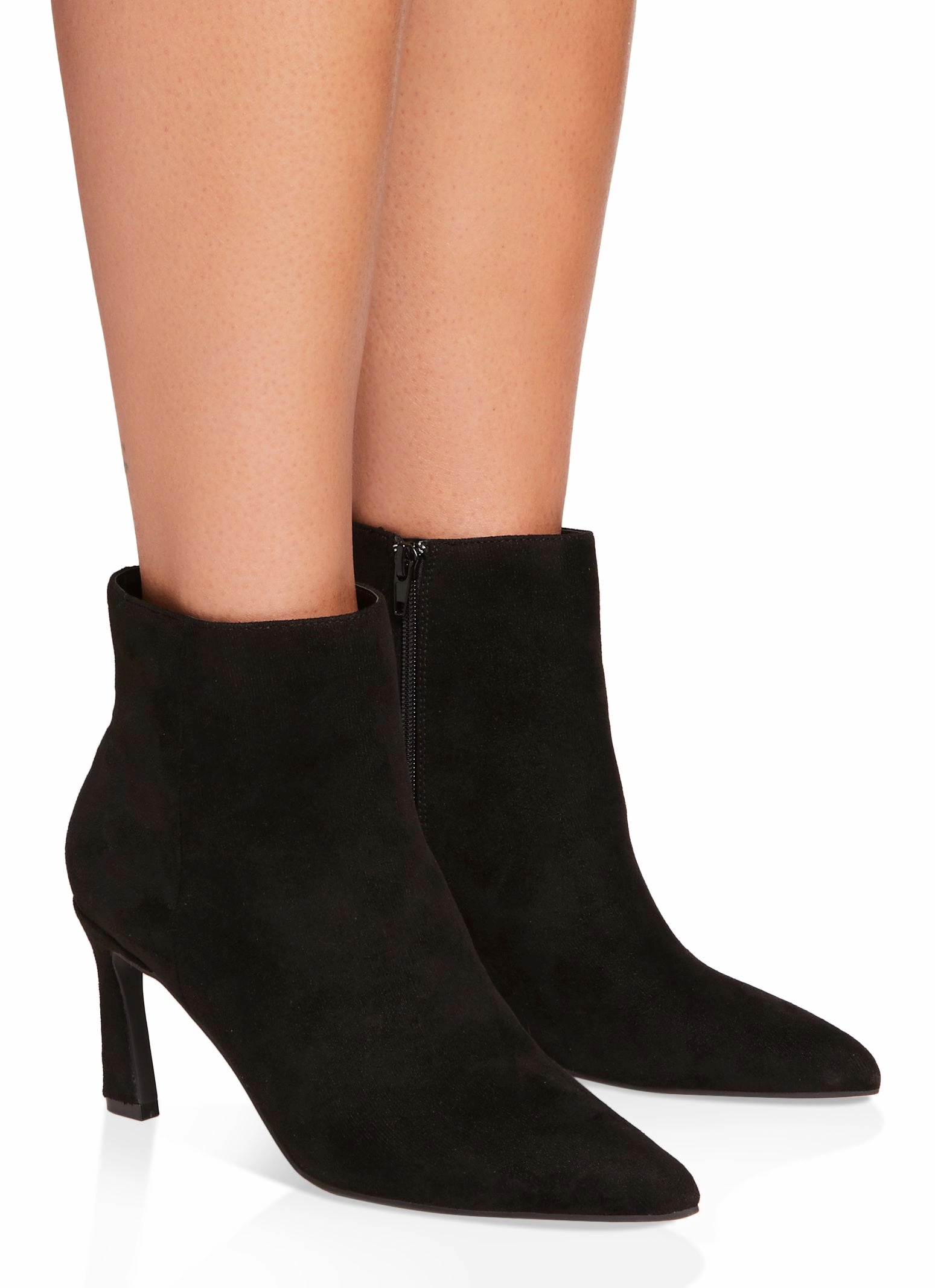 Side Zip Stiletto Pointed Toe Booties