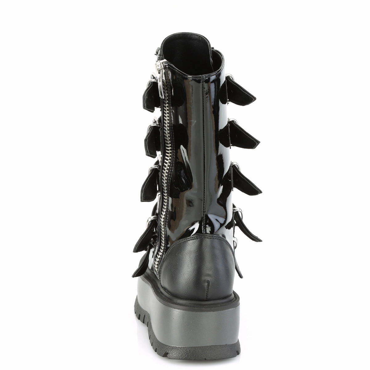 SLACKER-160  Black Patent-Vegan Leather